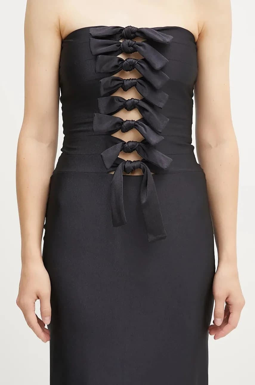 Праздничное платье из джерси с узлом - фото 4