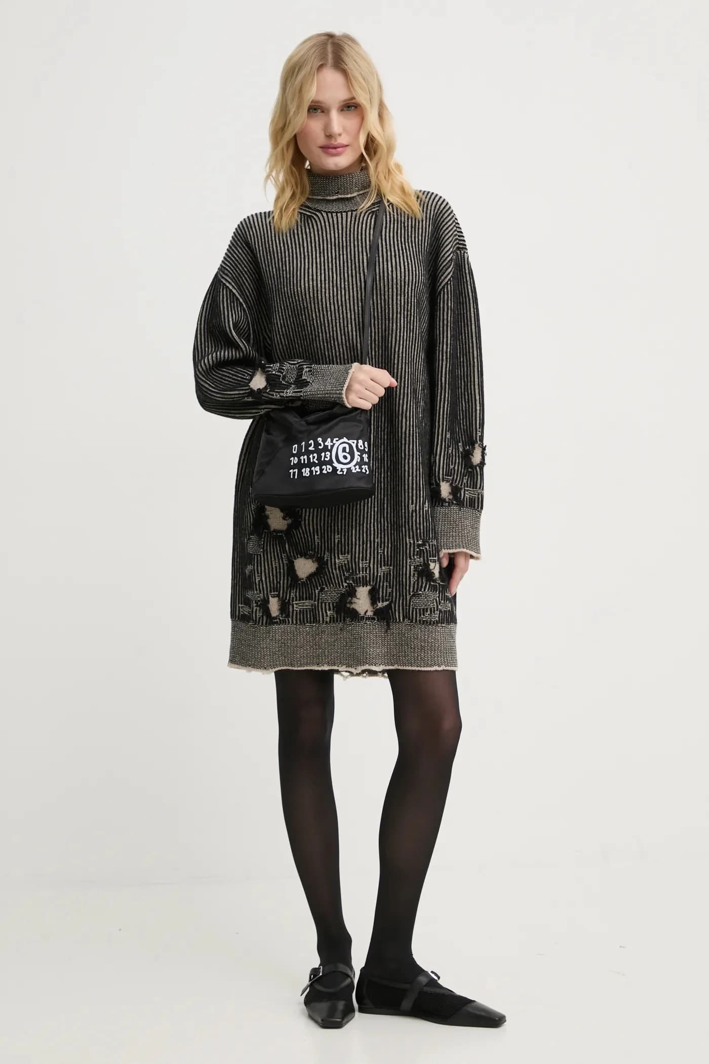 Двустороннее шерстяное платье - фото 2