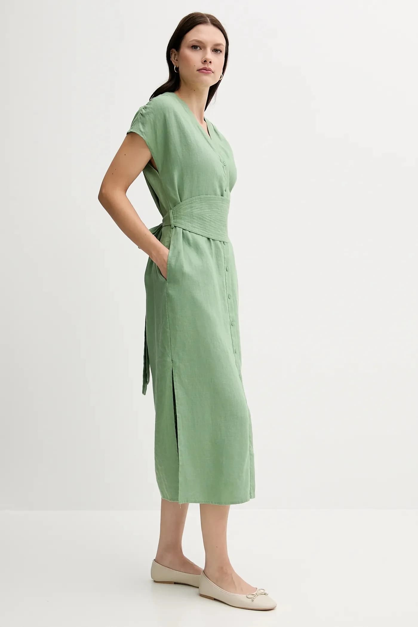 Льняное платье - фото 2