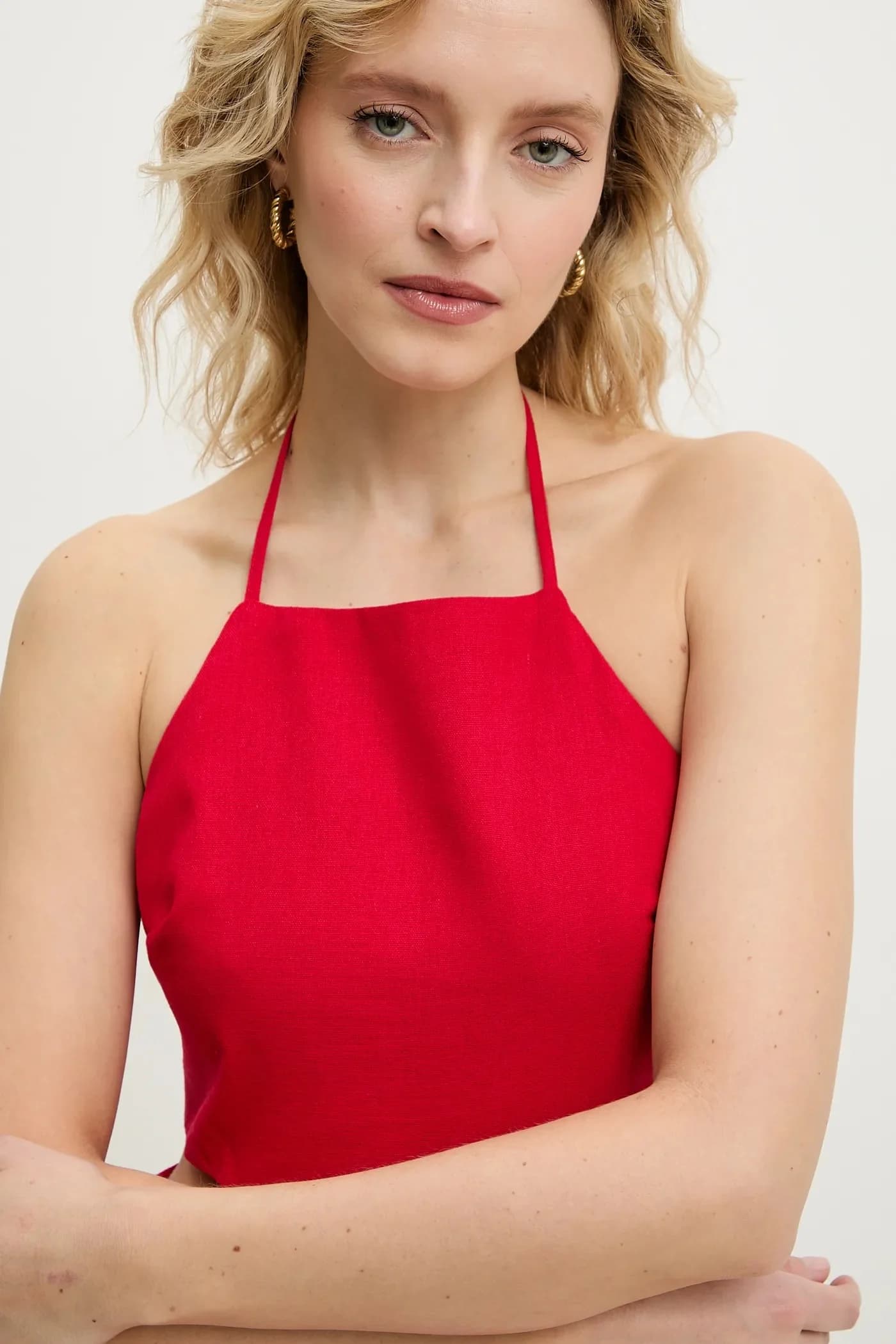 Платье из смесового льна - фото 5