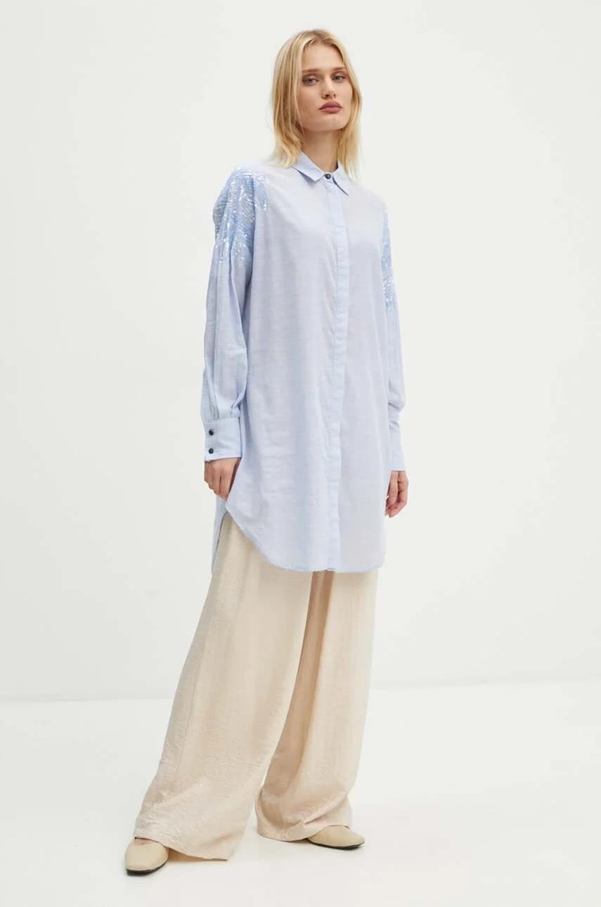 Платье-рубашка ArgeratumBBArdes из хлопка - фото 2