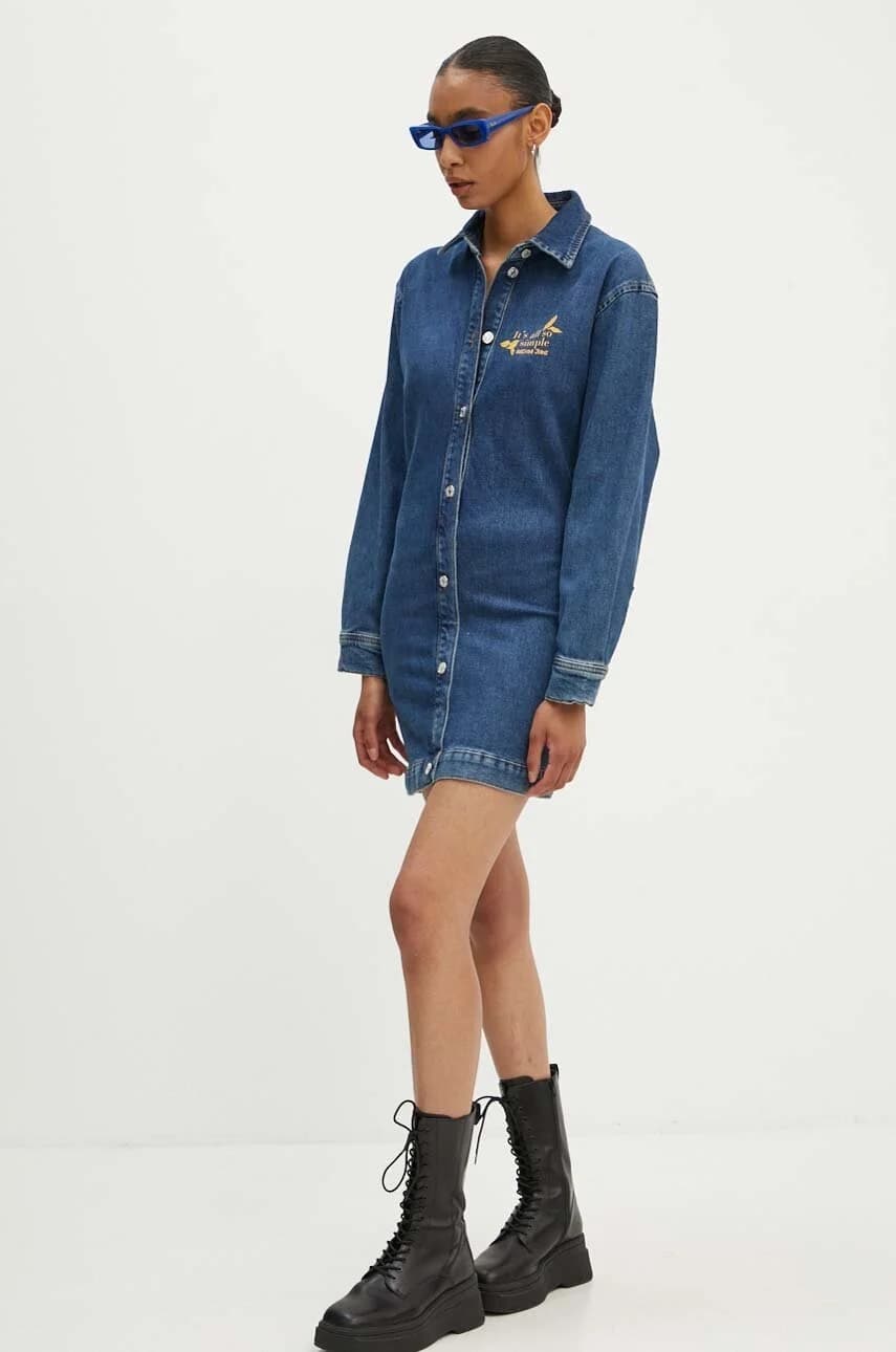 Джинсовое платье - фото 2