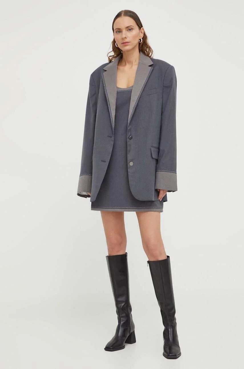 Платье из смесовой шерсти - фото 2