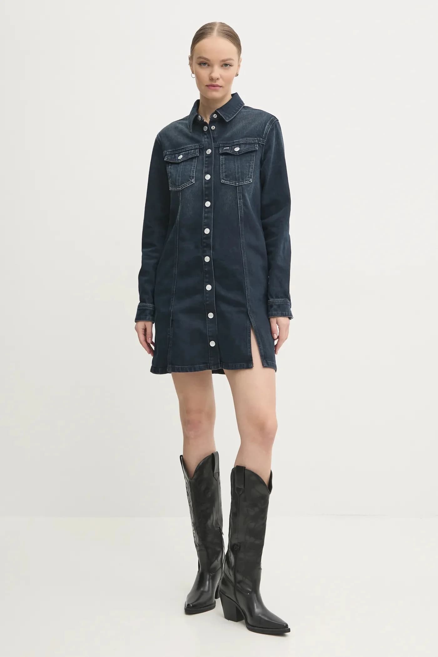 Джинсовое платье - фото 2