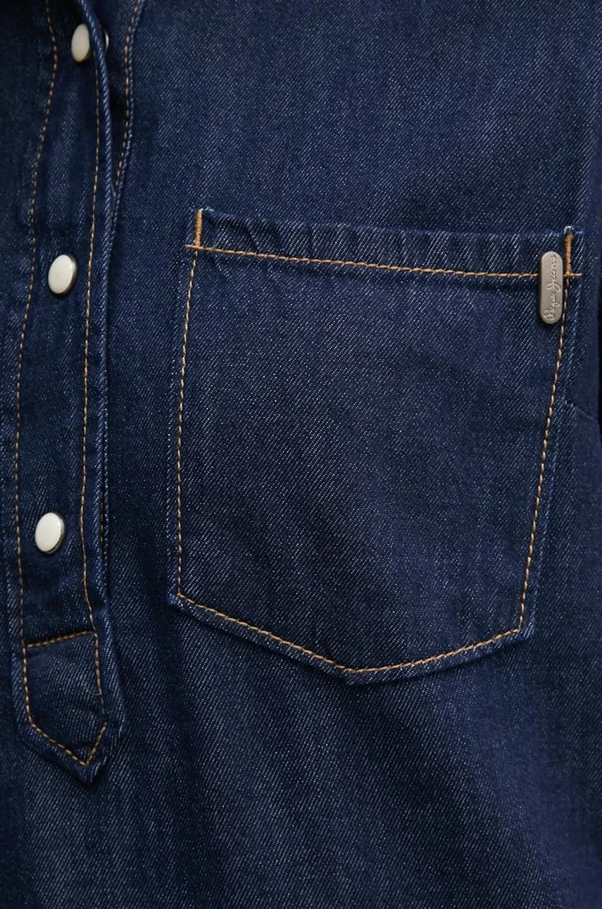 ПЛАТЬЕ-ПУЛОВЕР REGULAR джинсовое платье - фото 5