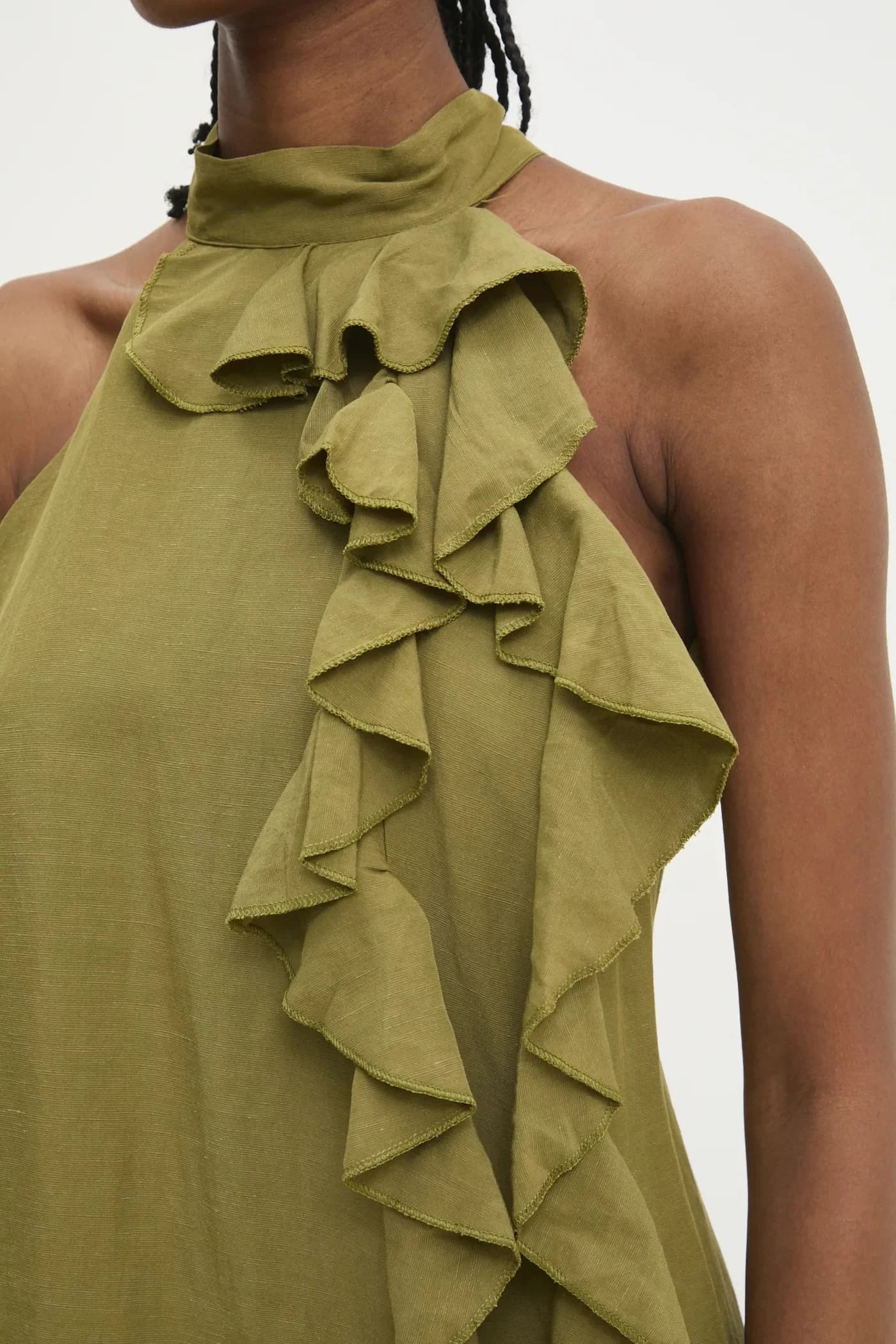 Льняное платье - фото 5