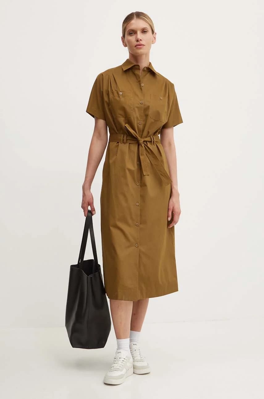 Новое платье из дерева и хлопка халата - фото 2