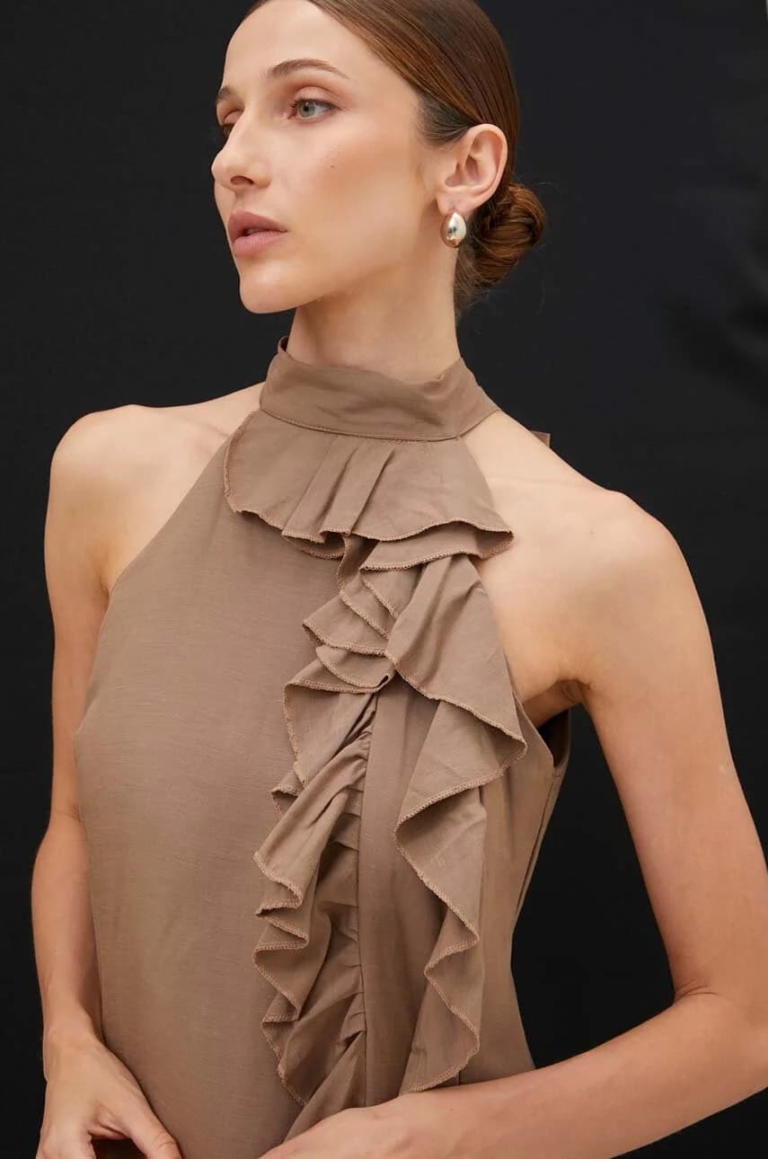 Льняное платье - фото 4