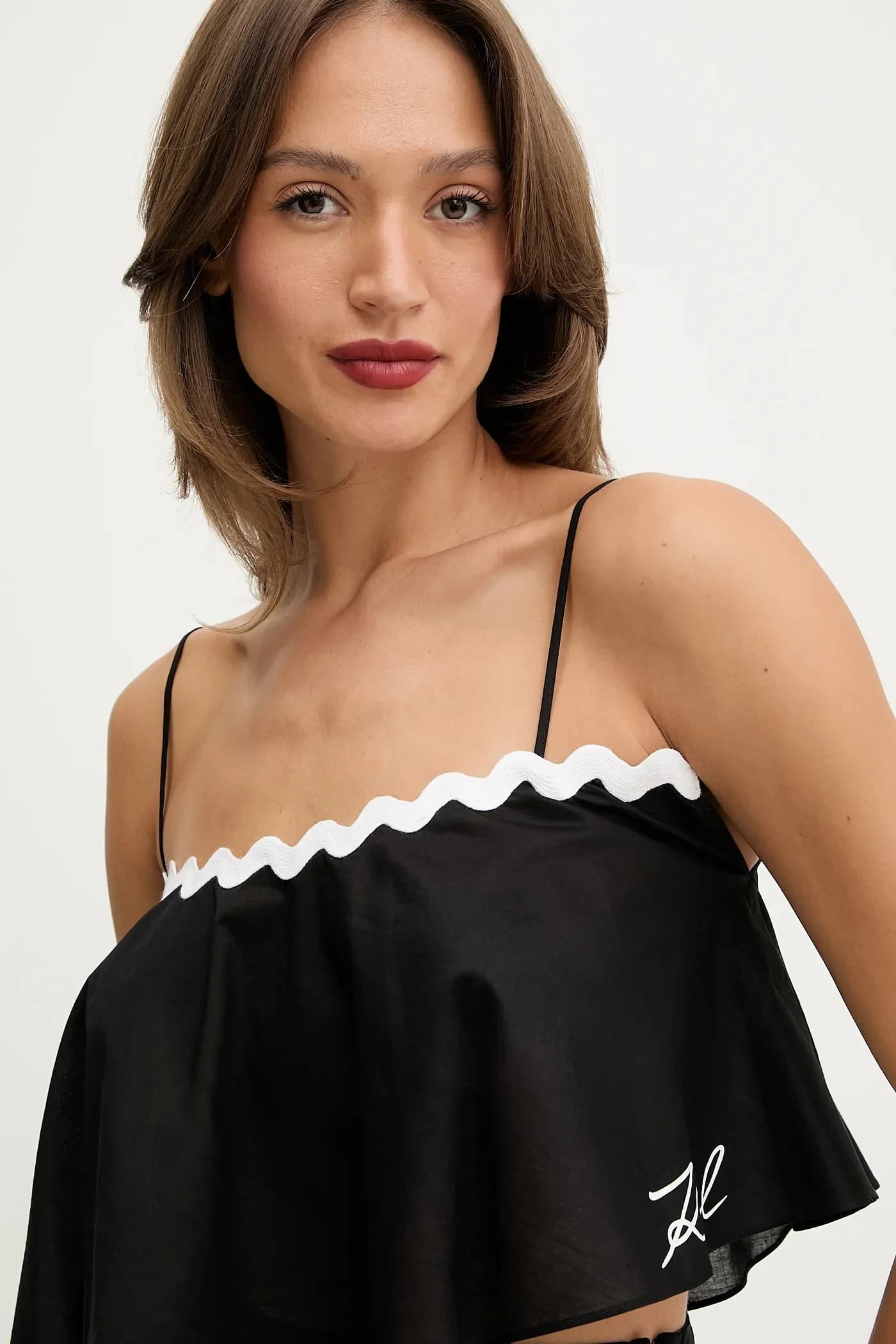 Хлопковый пляжный топ - фото 4