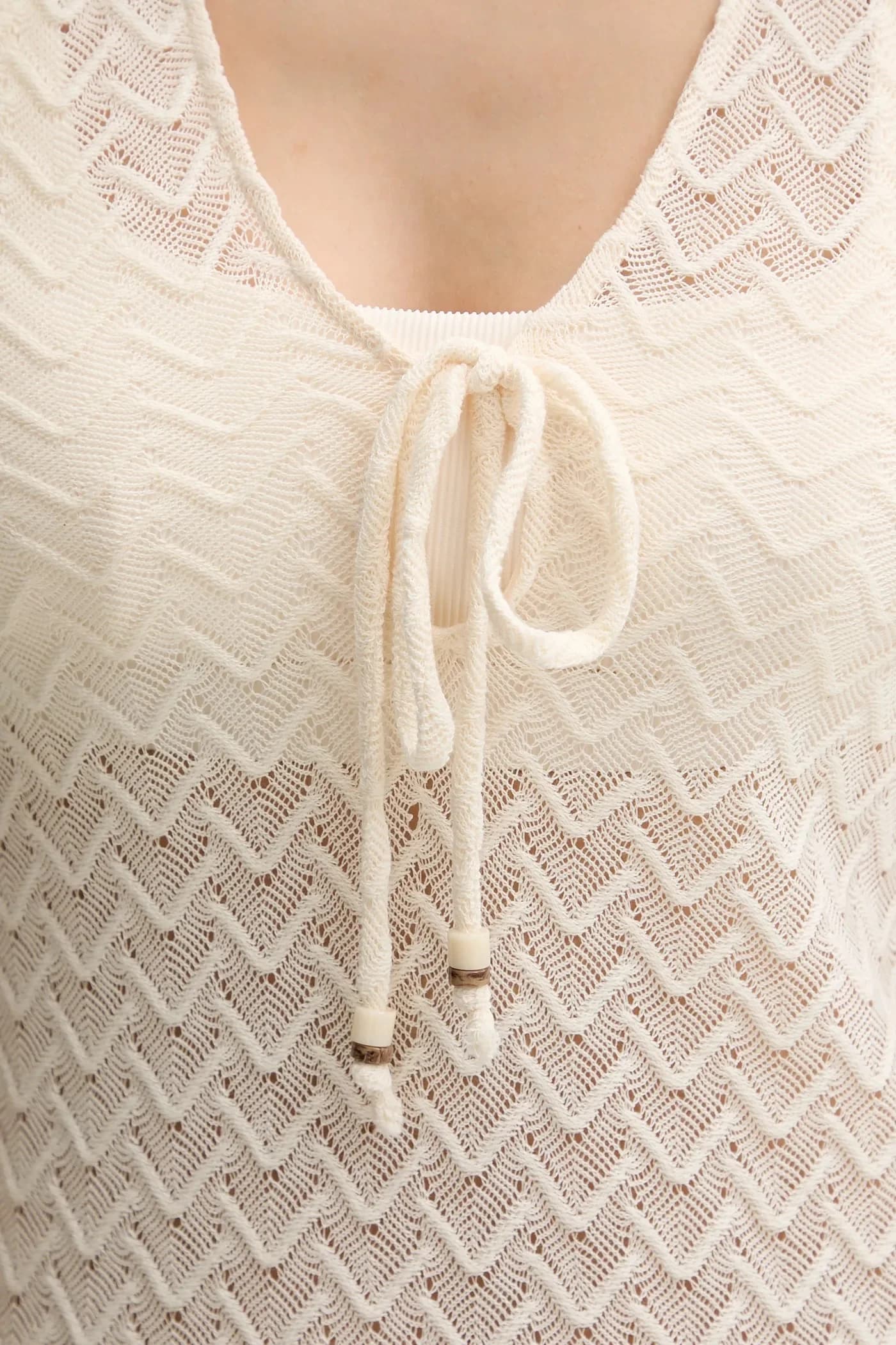 Хлопковое пляжное платье - фото 4