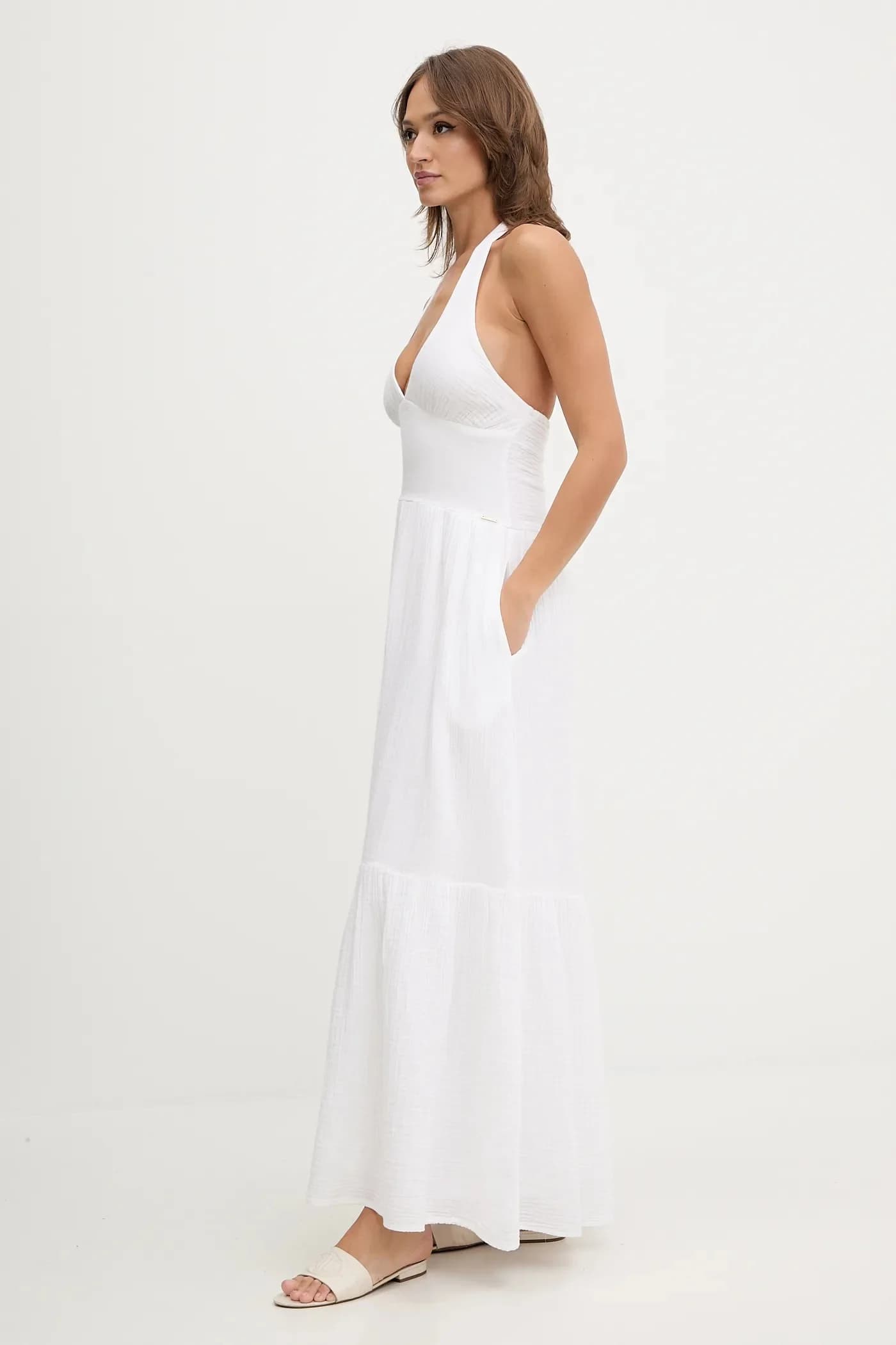 Хлопковое пляжное платье - фото 2