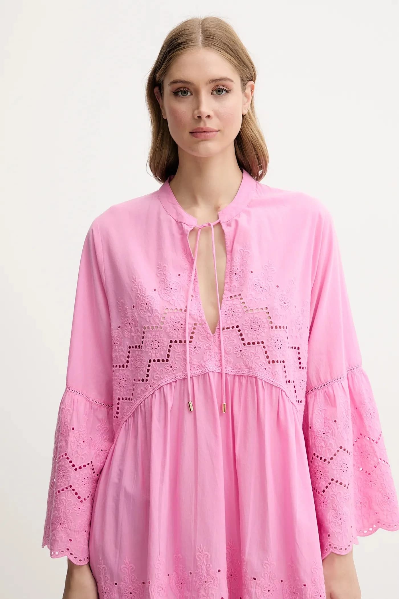 Хлопковое пляжное платье - фото 3