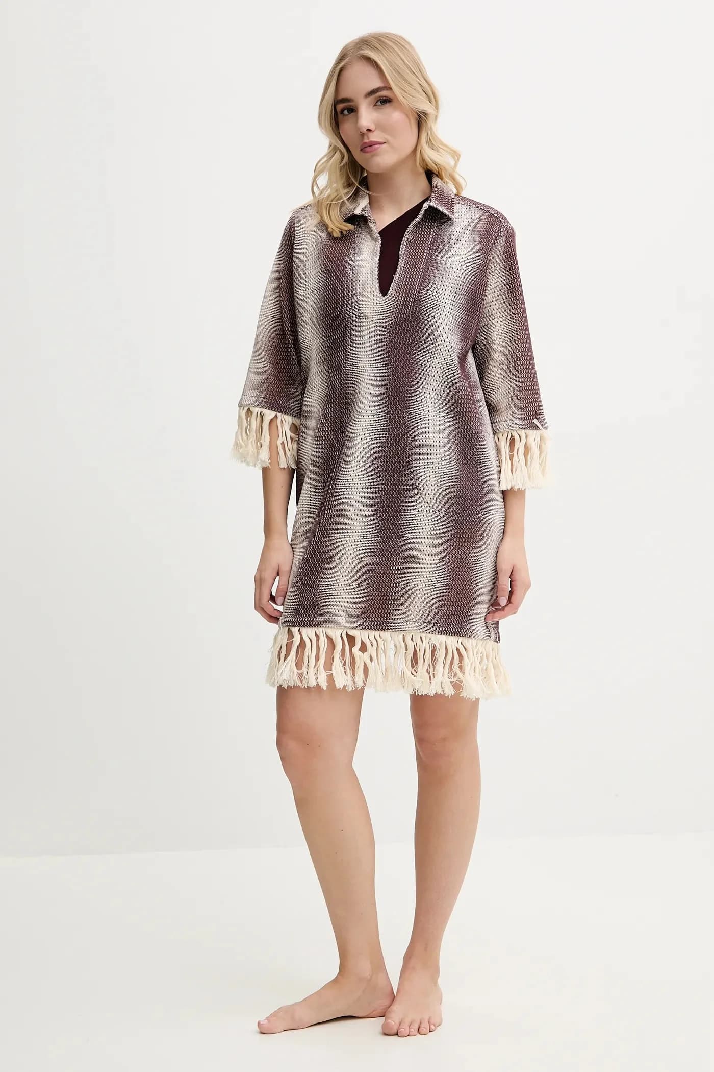 Хлопковое пляжное платье - фото 2