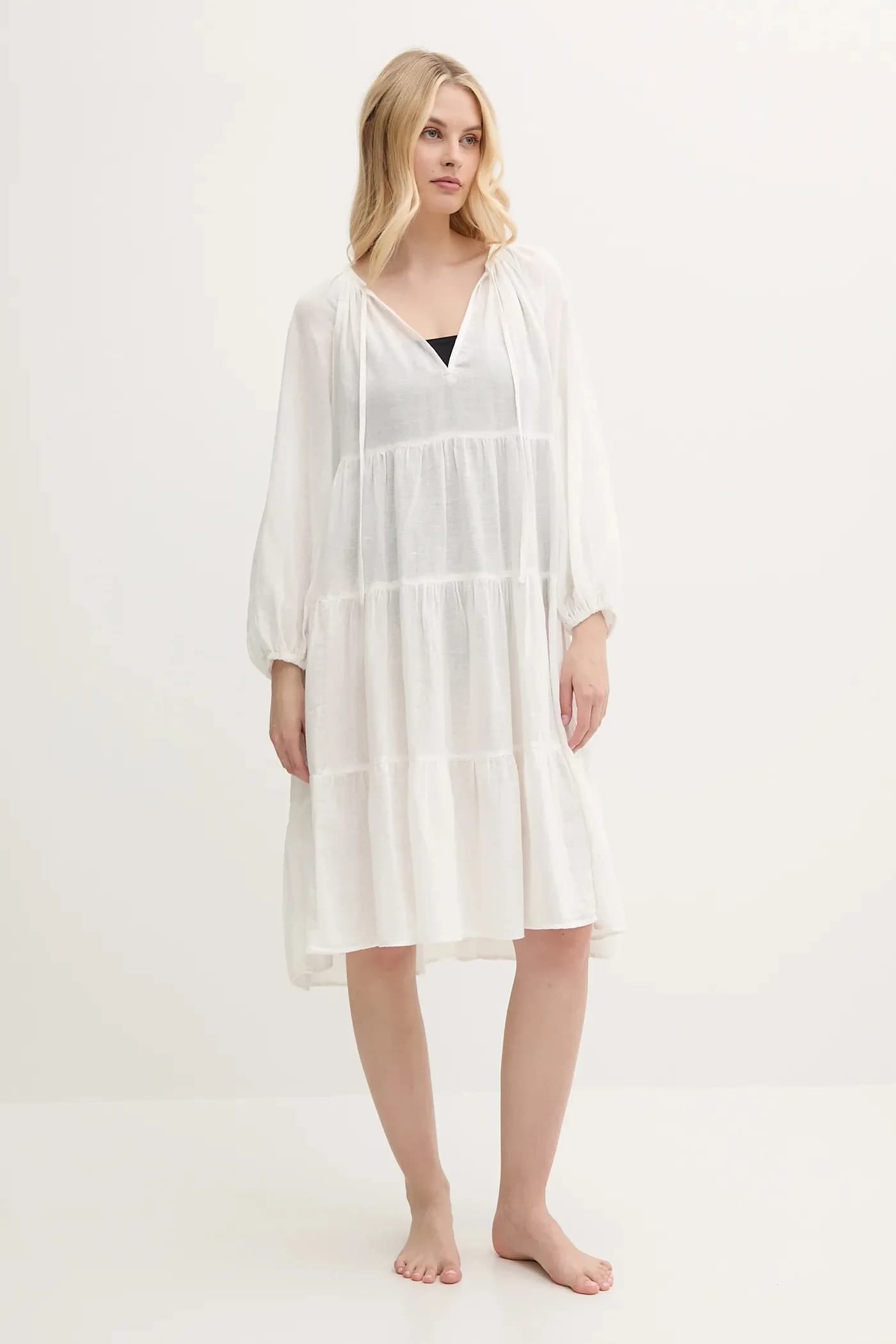 Пляжное платье из смесового льна