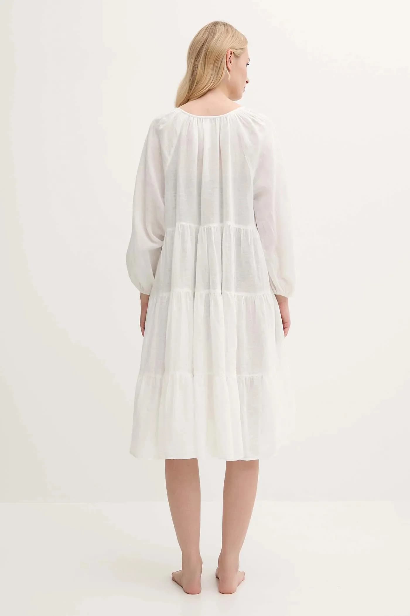 Пляжное платье из смесового льна - фото 3