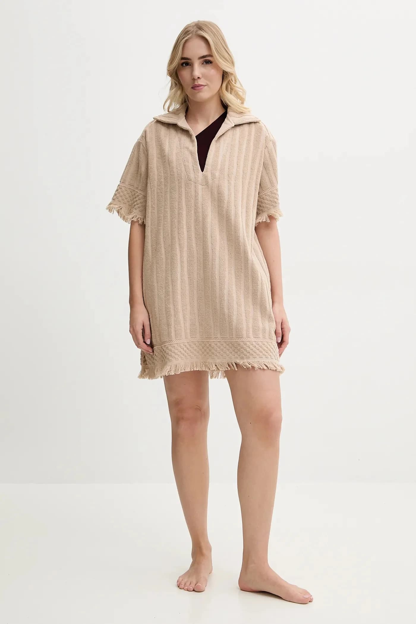 Хлопковое пляжное платье - фото 2