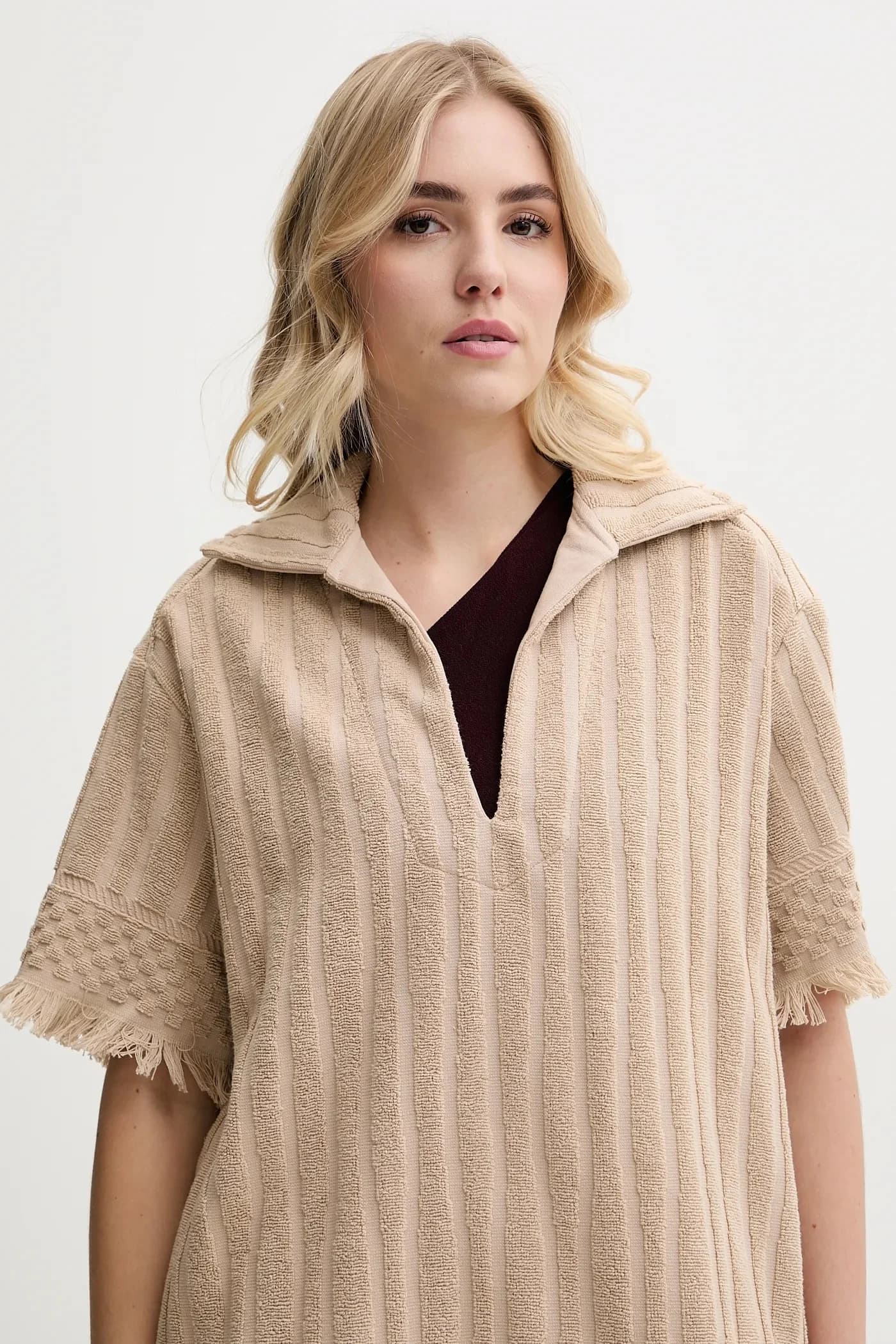 Хлопковое пляжное платье - фото 4