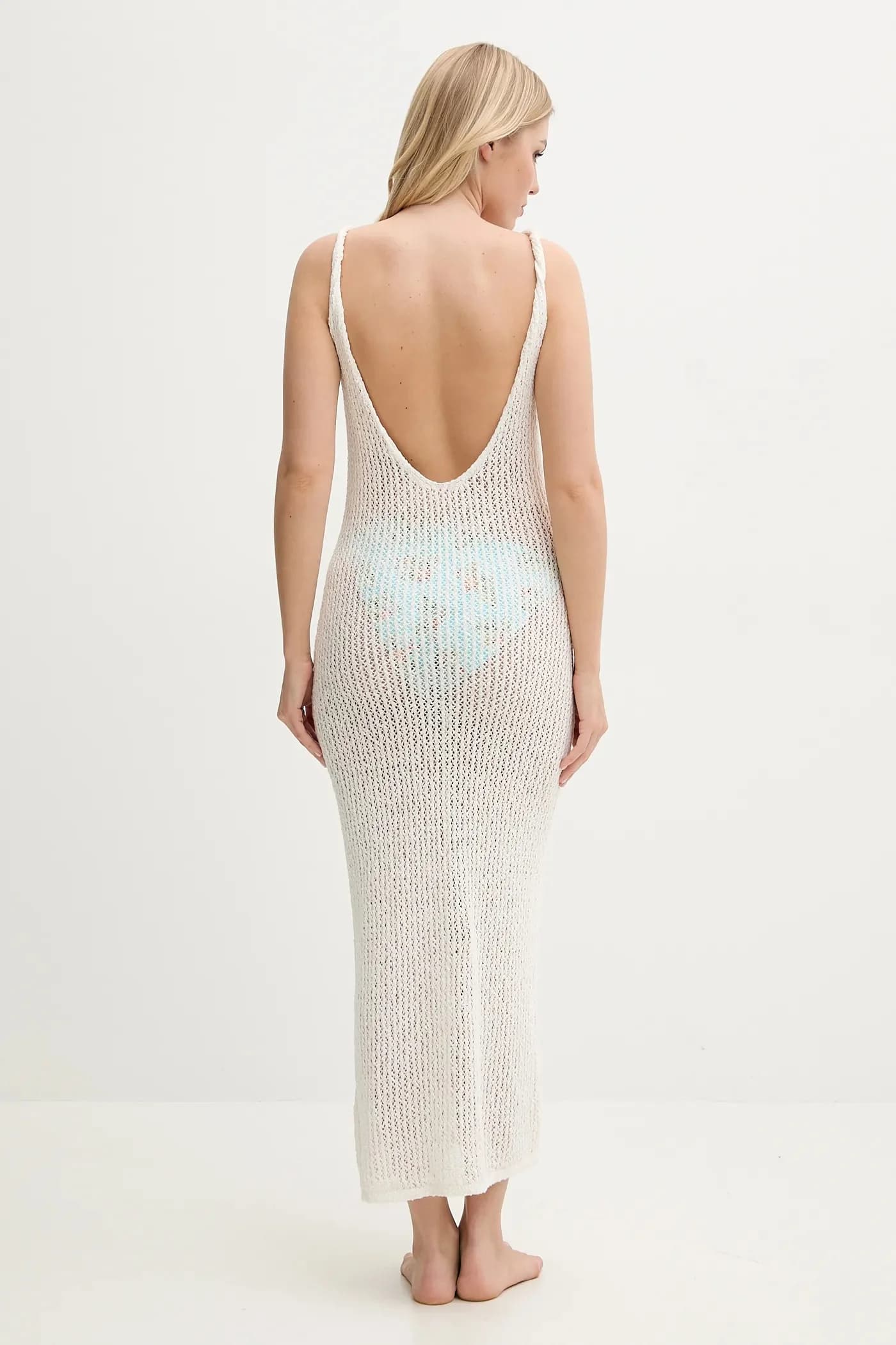 Хлопковое пляжное платье - фото 3