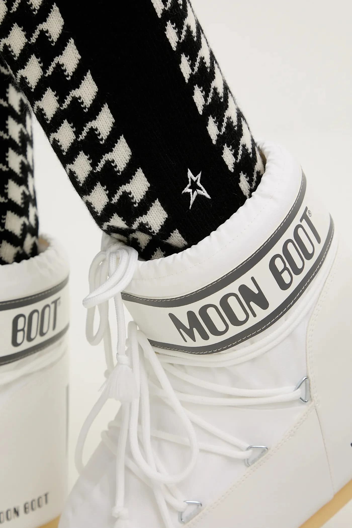 Леггинсы из шерсти с узором «гусиные лапки» - фото 5