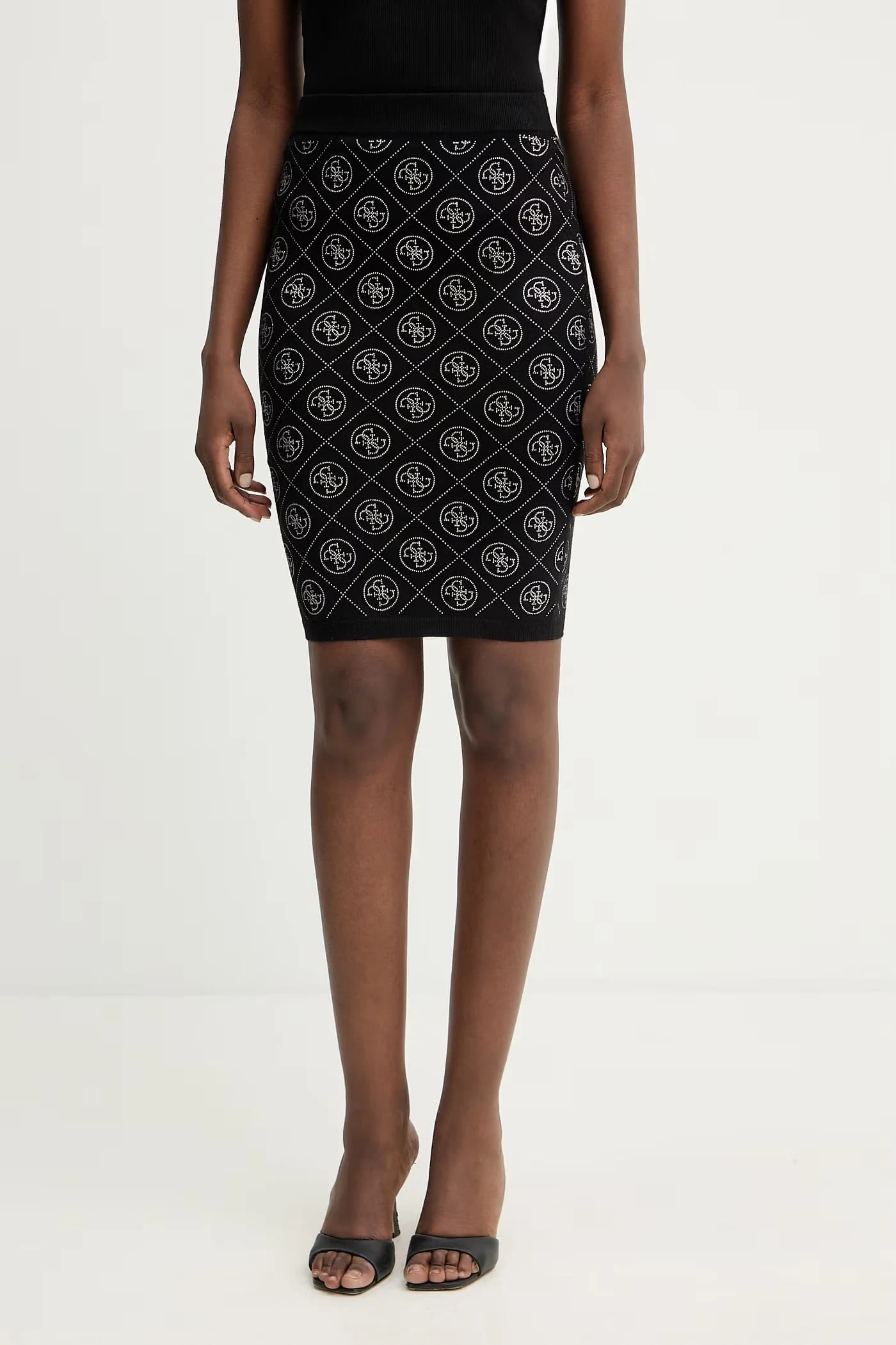 Юбка из смесовой шерсти 4G.