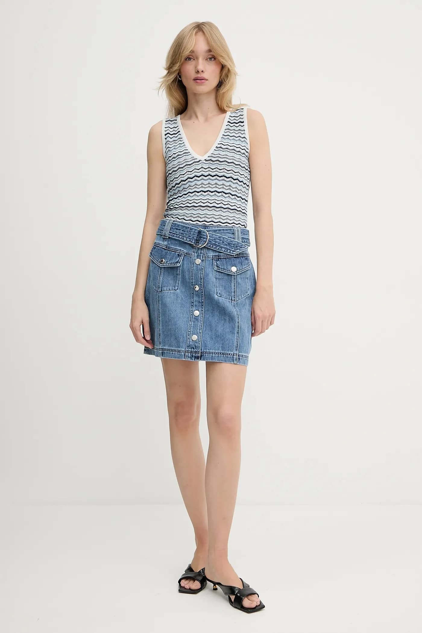 Джинсовая юбка - фото 2