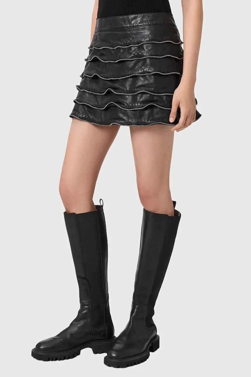 ЭМАРА кожаная юбка - фото 5