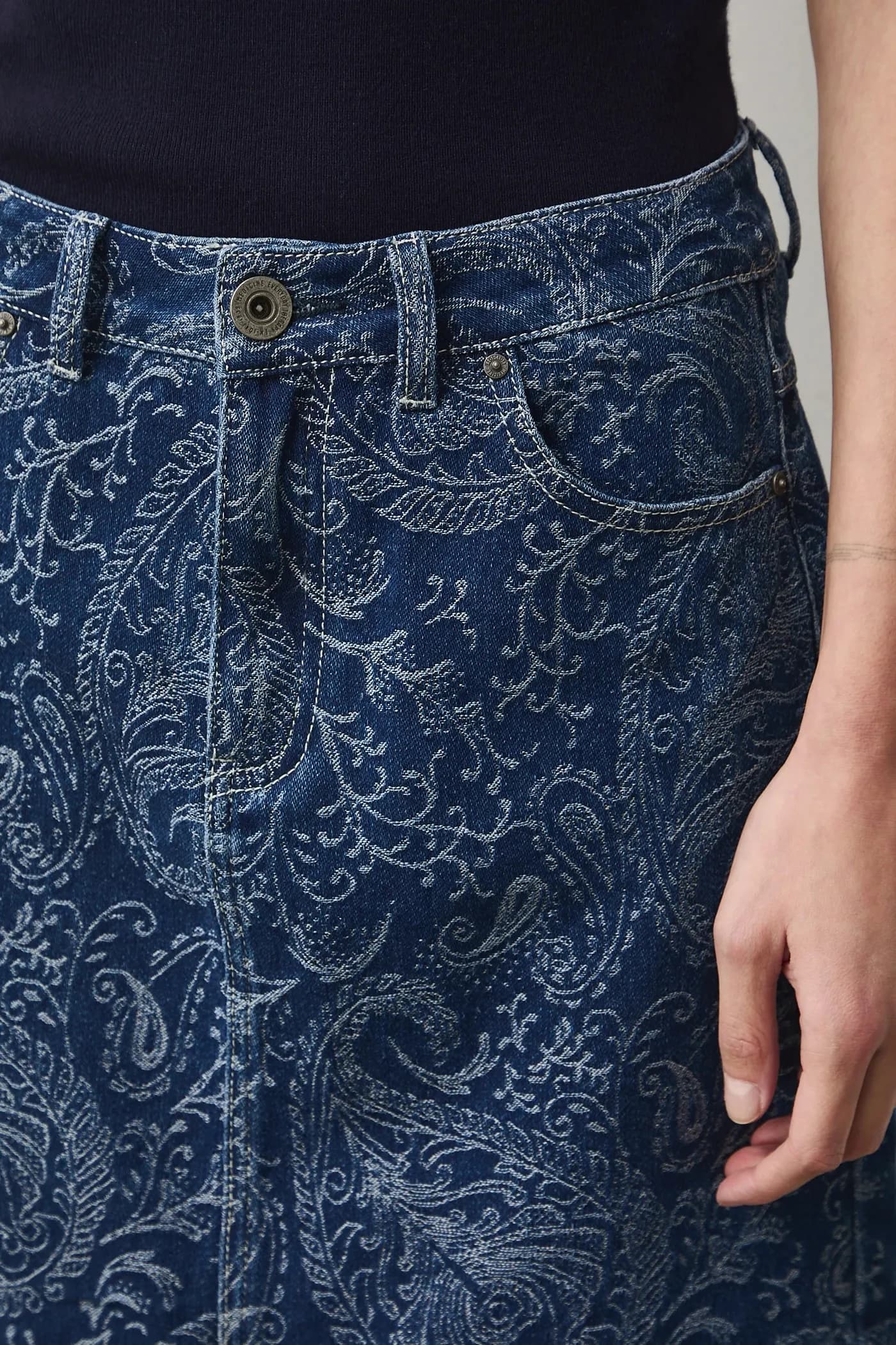 Джинсовая юбка - фото 5