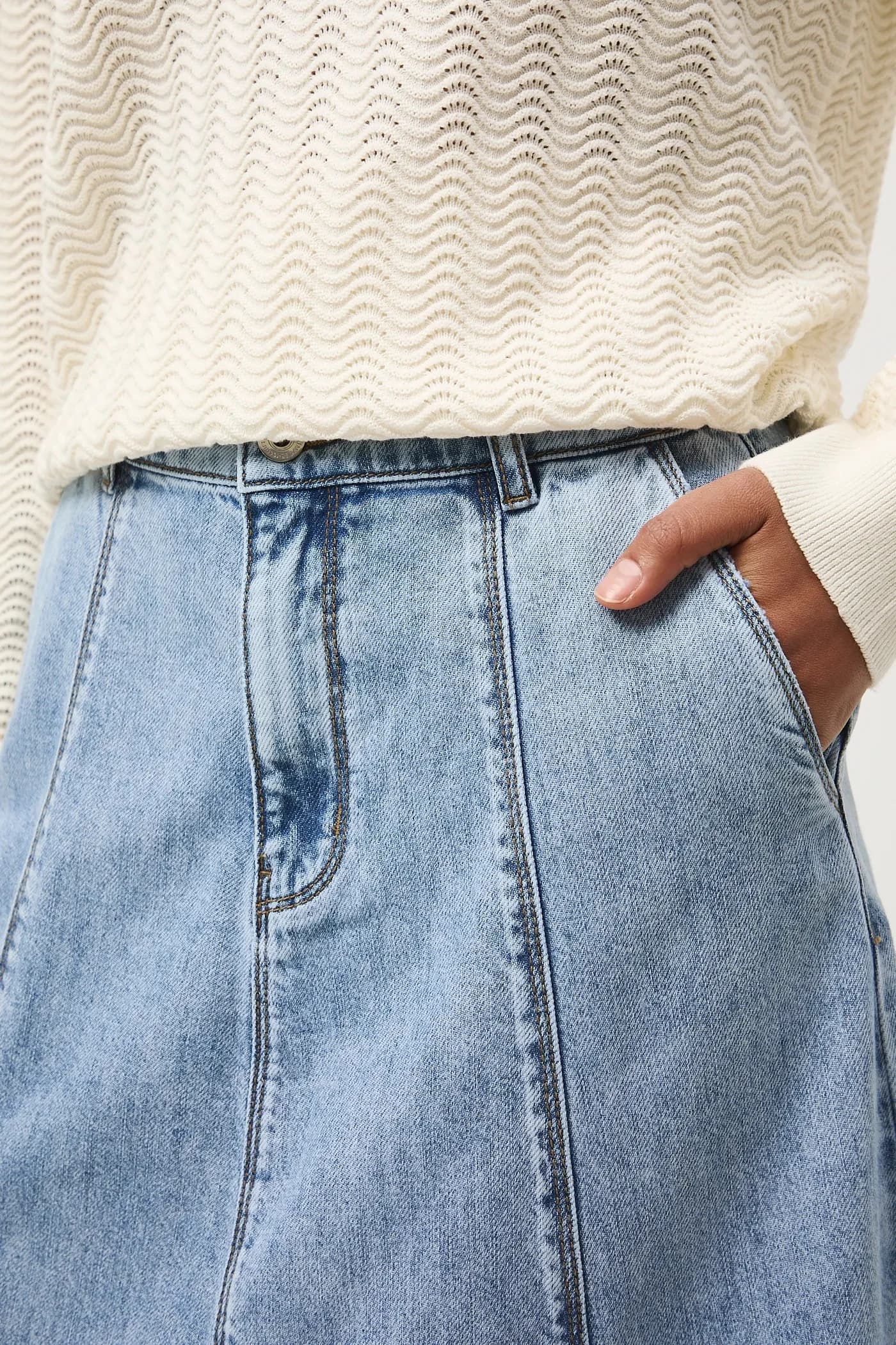 Джинсовая юбка - фото 5