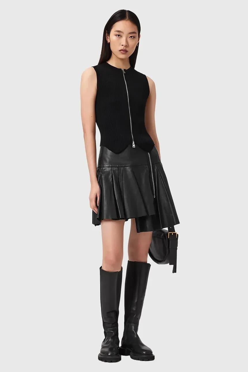 ИРИНА кожаная юбка - фото 3