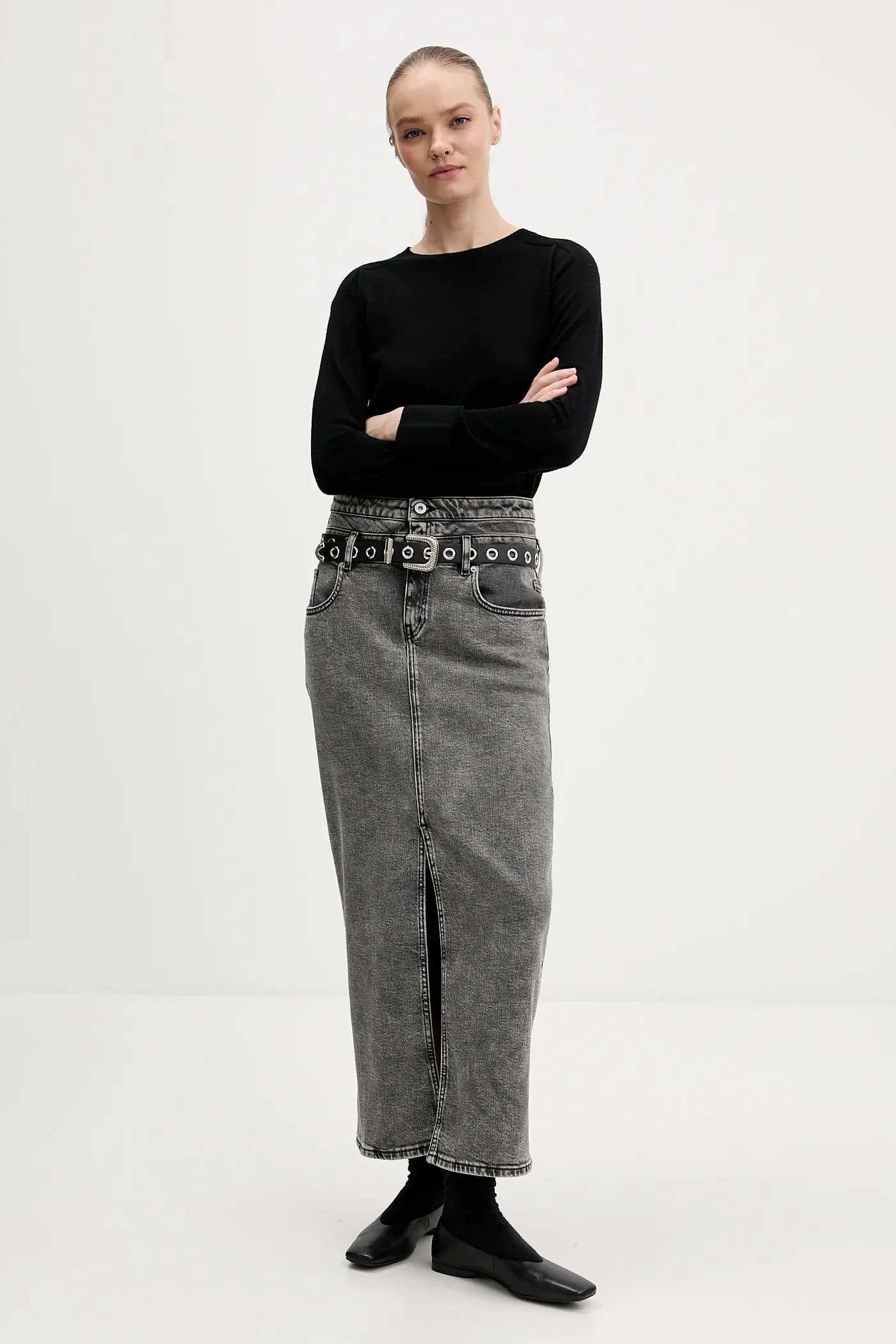 Джинсовая юбка - фото 2