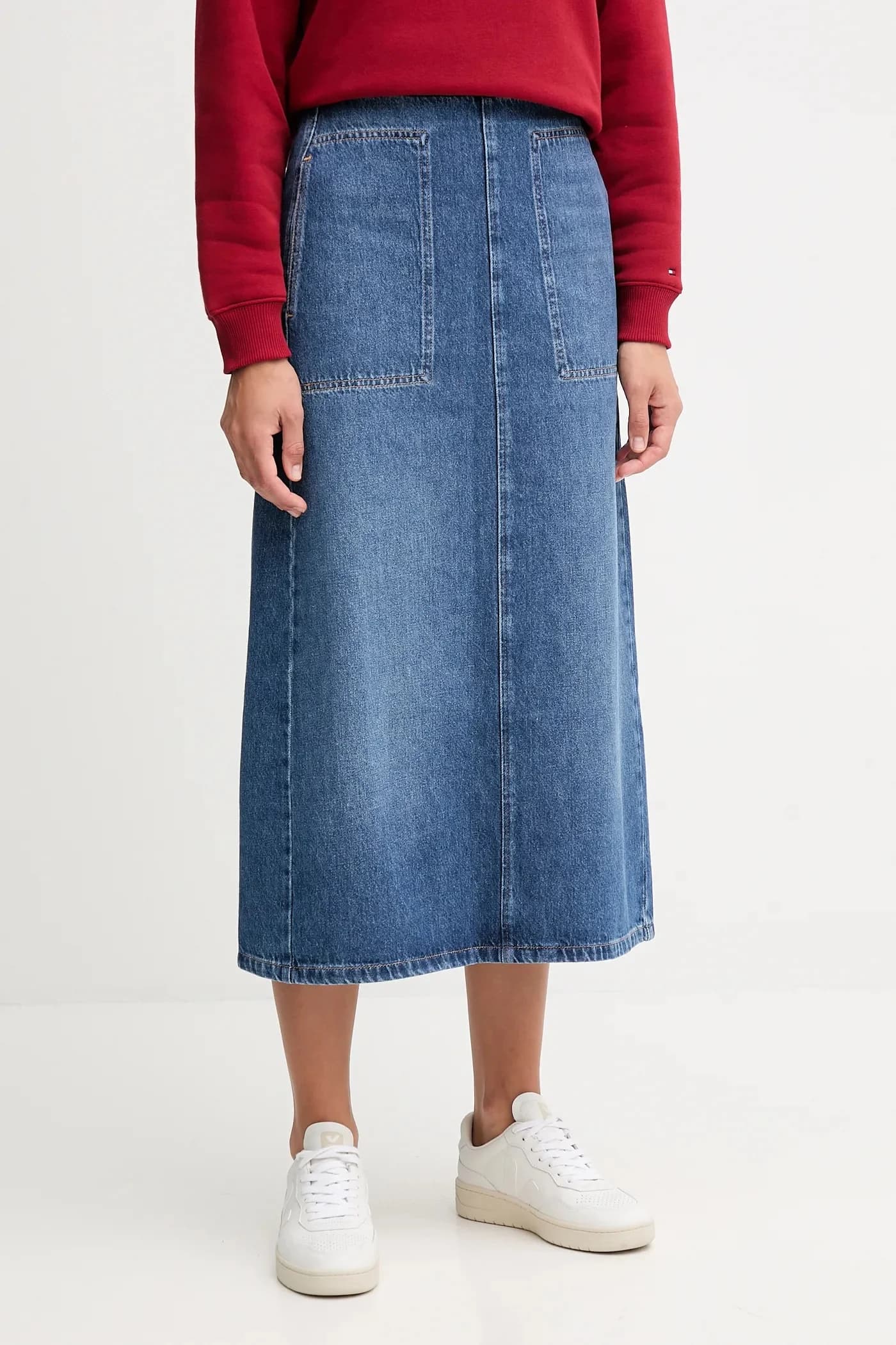 Хлопковая джинсовая юбка