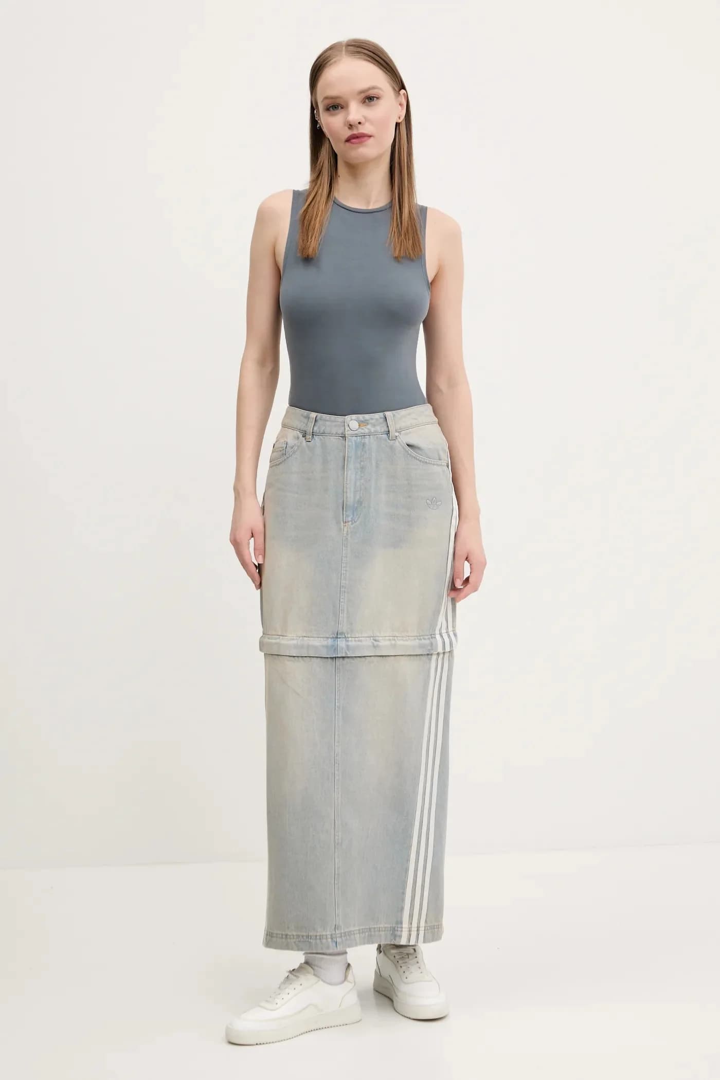 ДЖИНСОВАЯ ЮБКА НА МОЛНИИ джинсовая юбка - фото 4