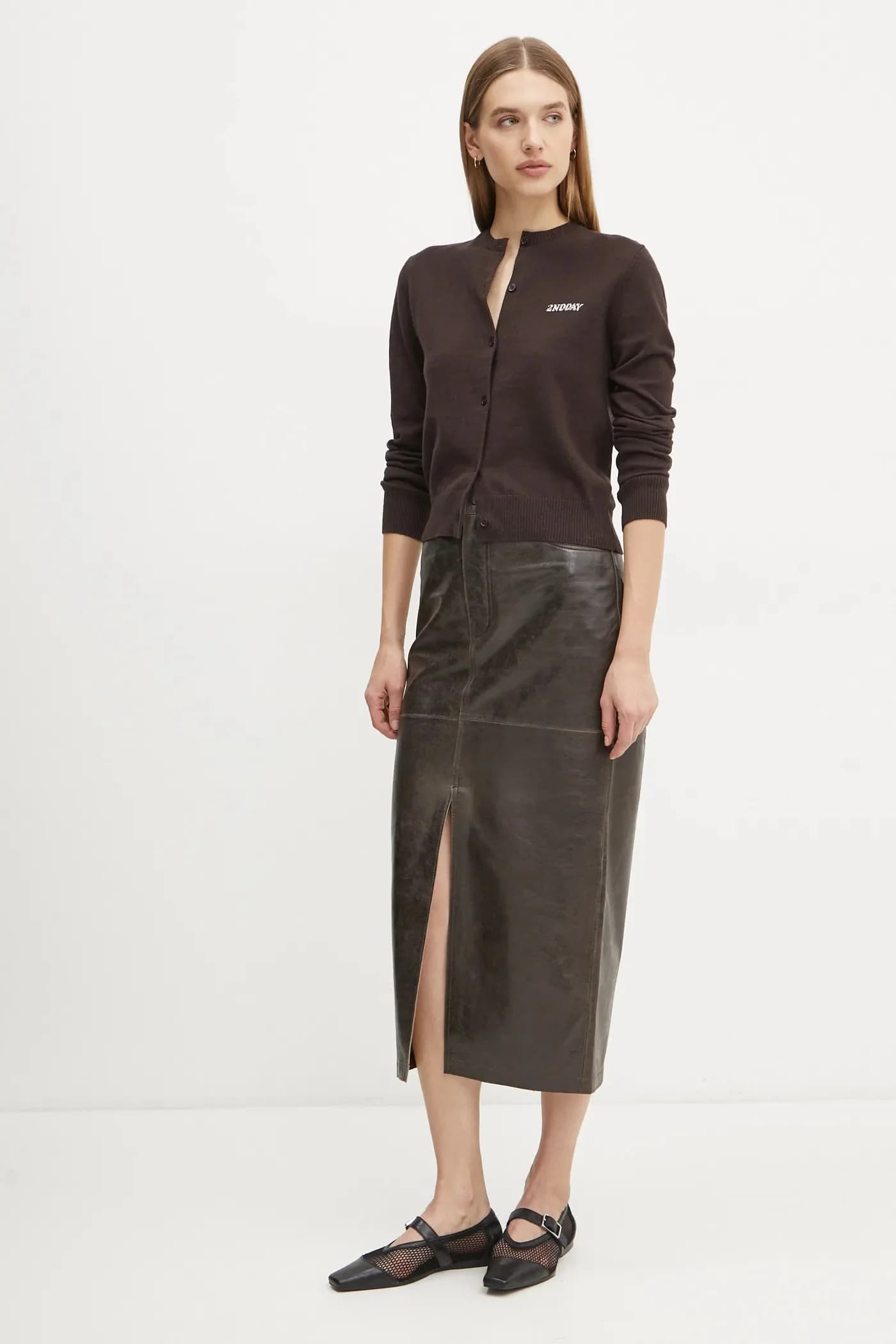 Ники кожаная юбка - фото 2