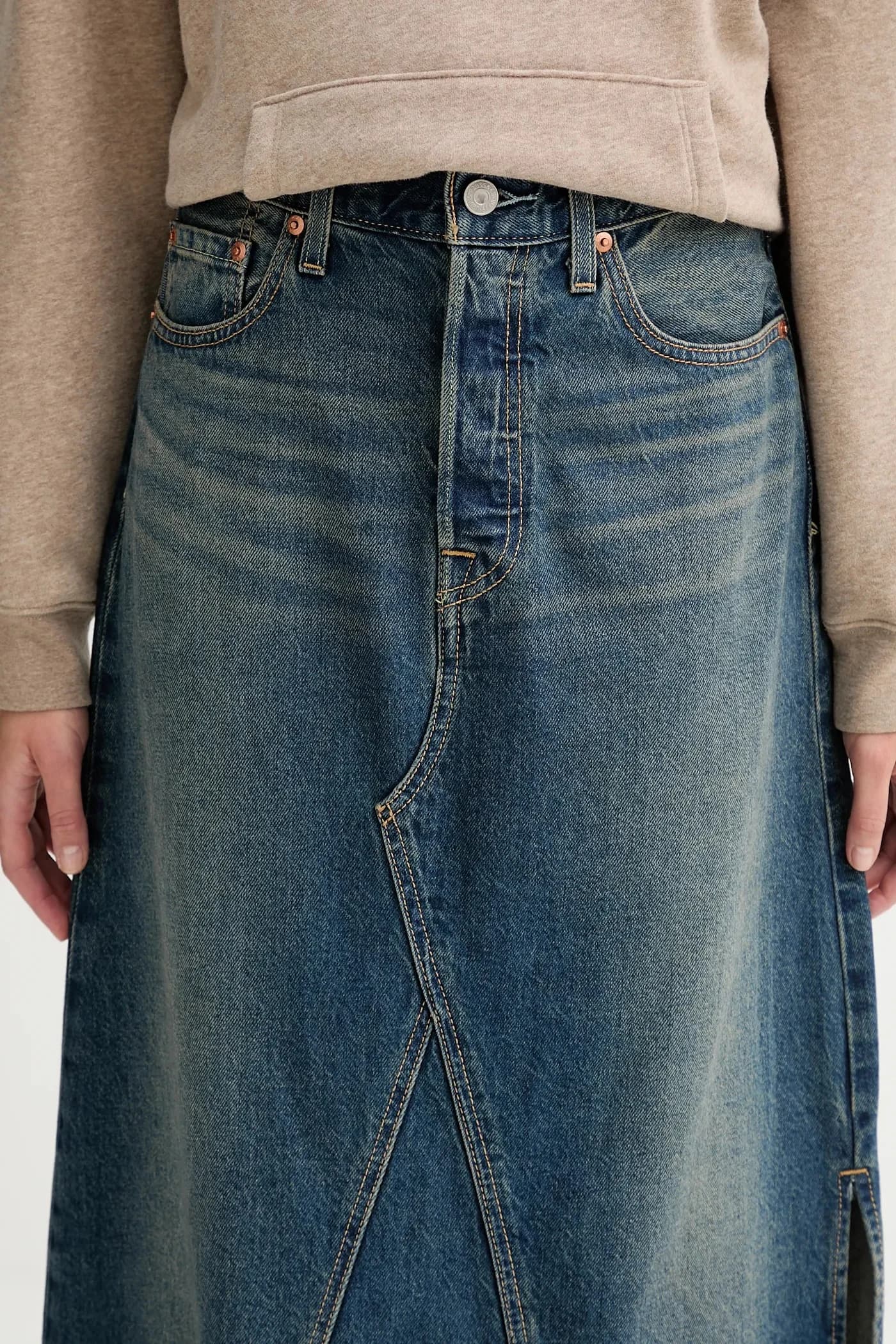 Джинсовая юбка - фото 5