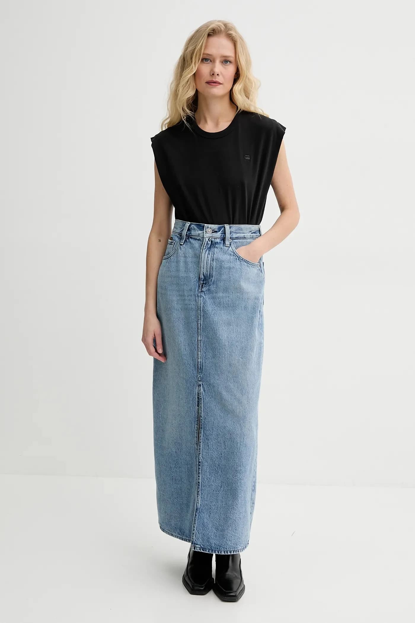 Джинсовая юбка - фото 2