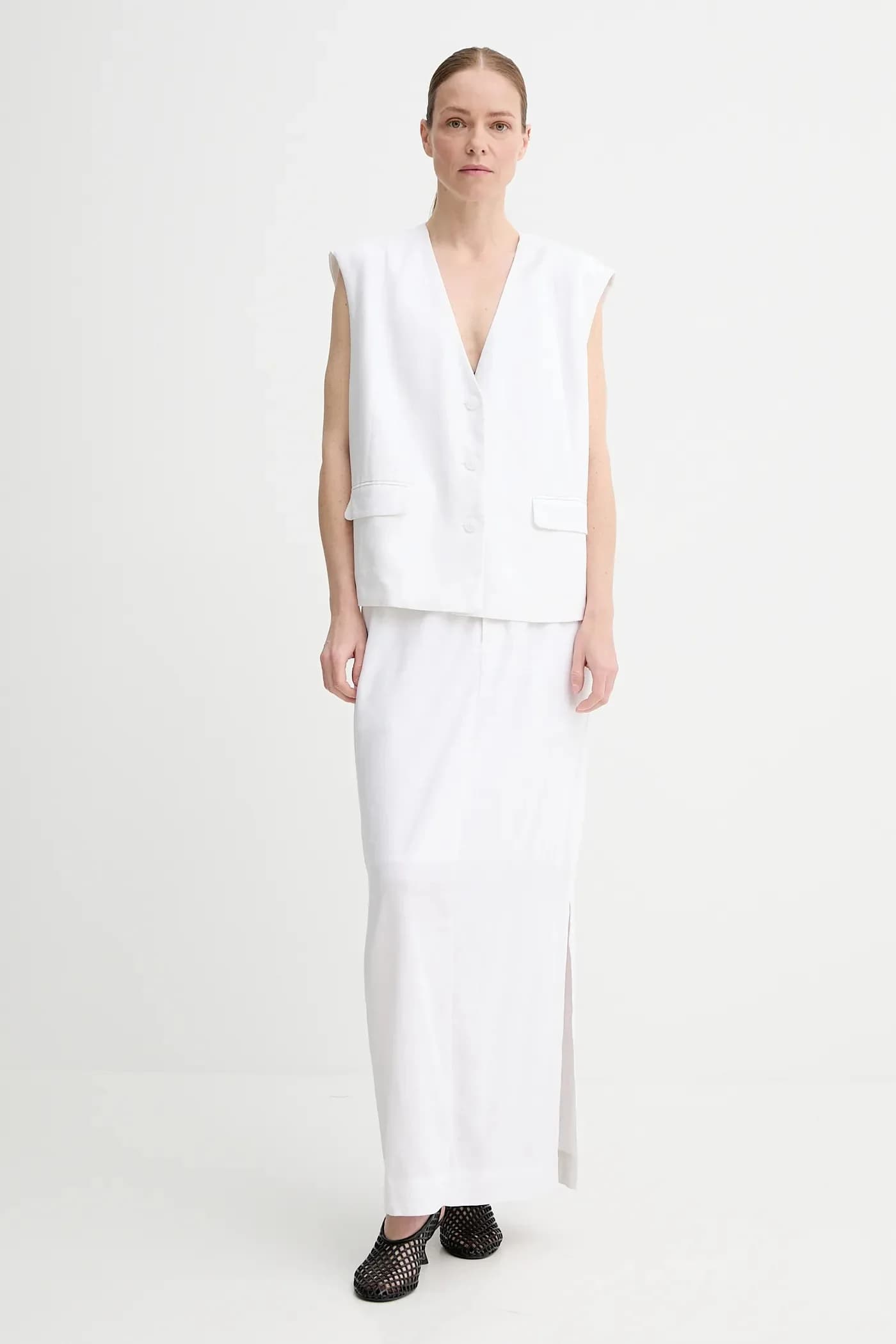 Юбка из смесового льна - фото 2