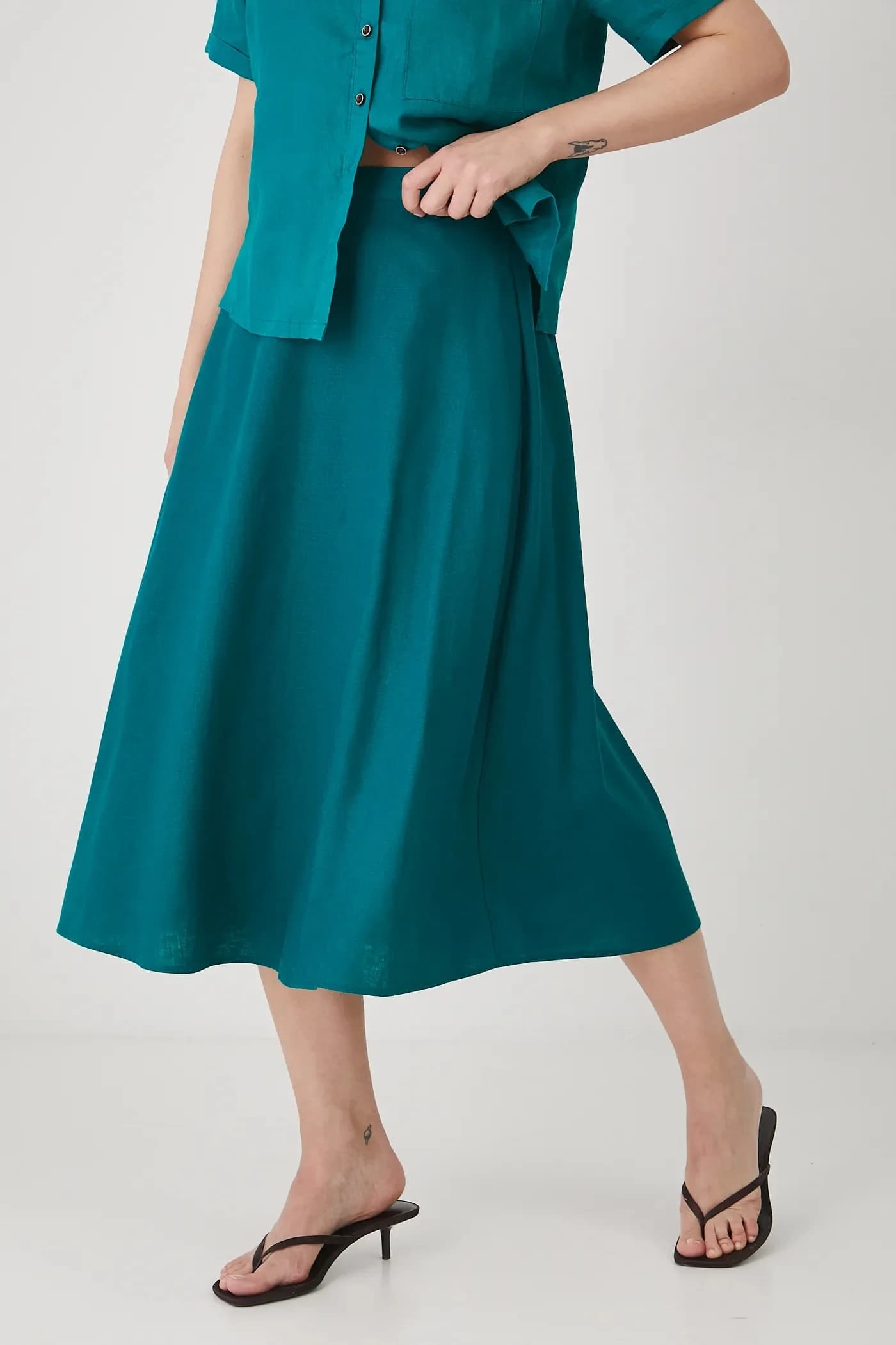 Льняная юбка - фото 2