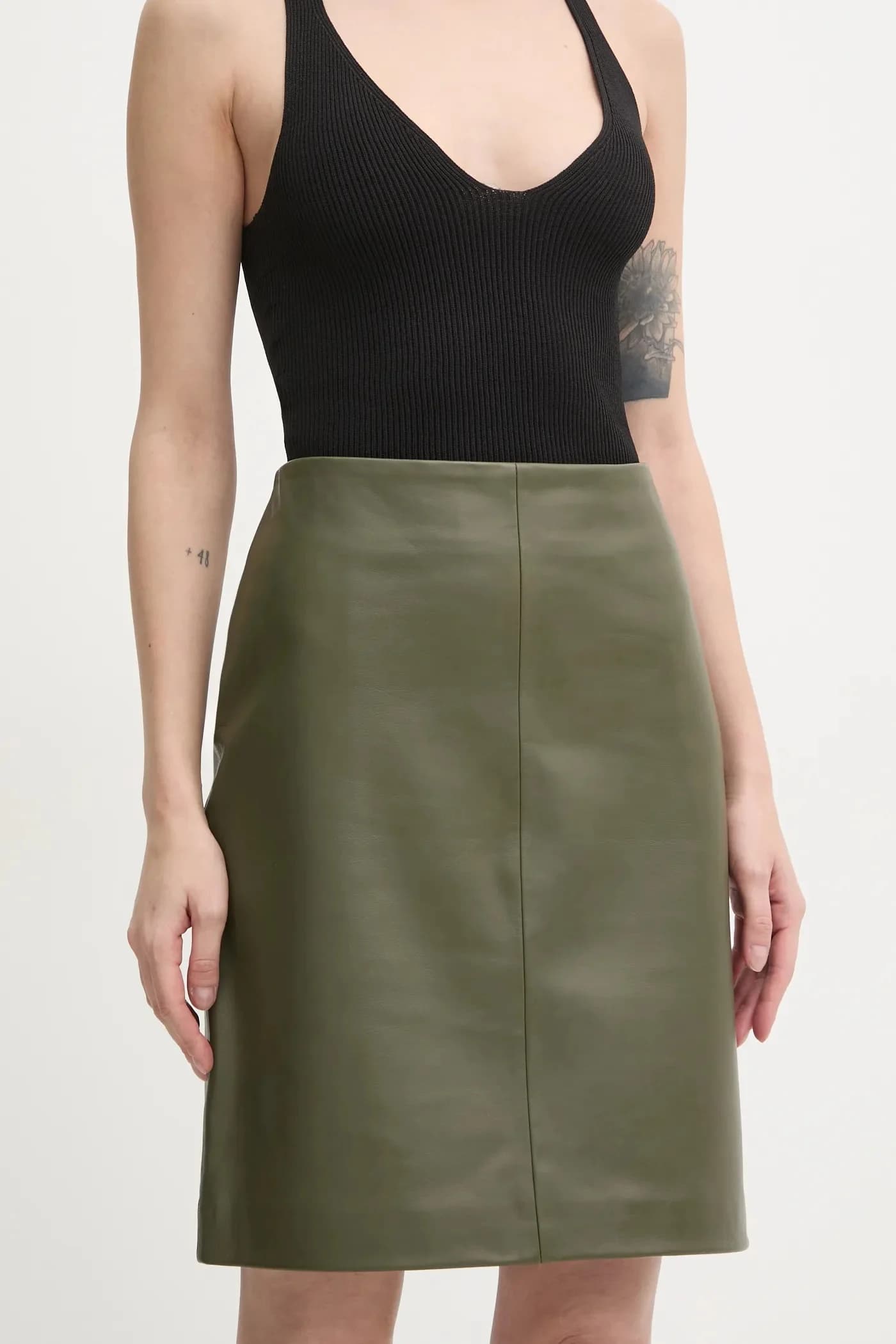 Кожаная юбка Danin