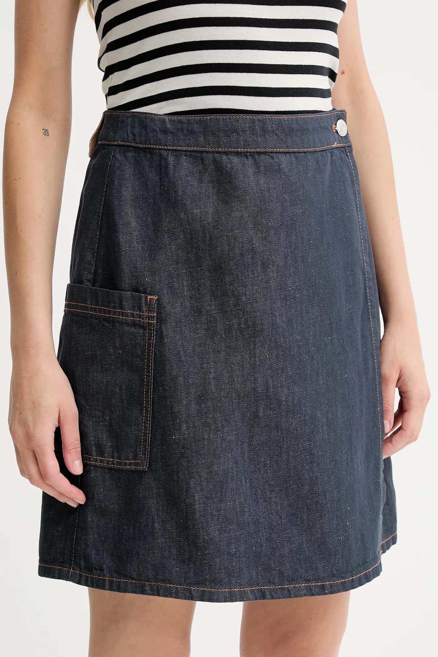 Юбка из смесового льна