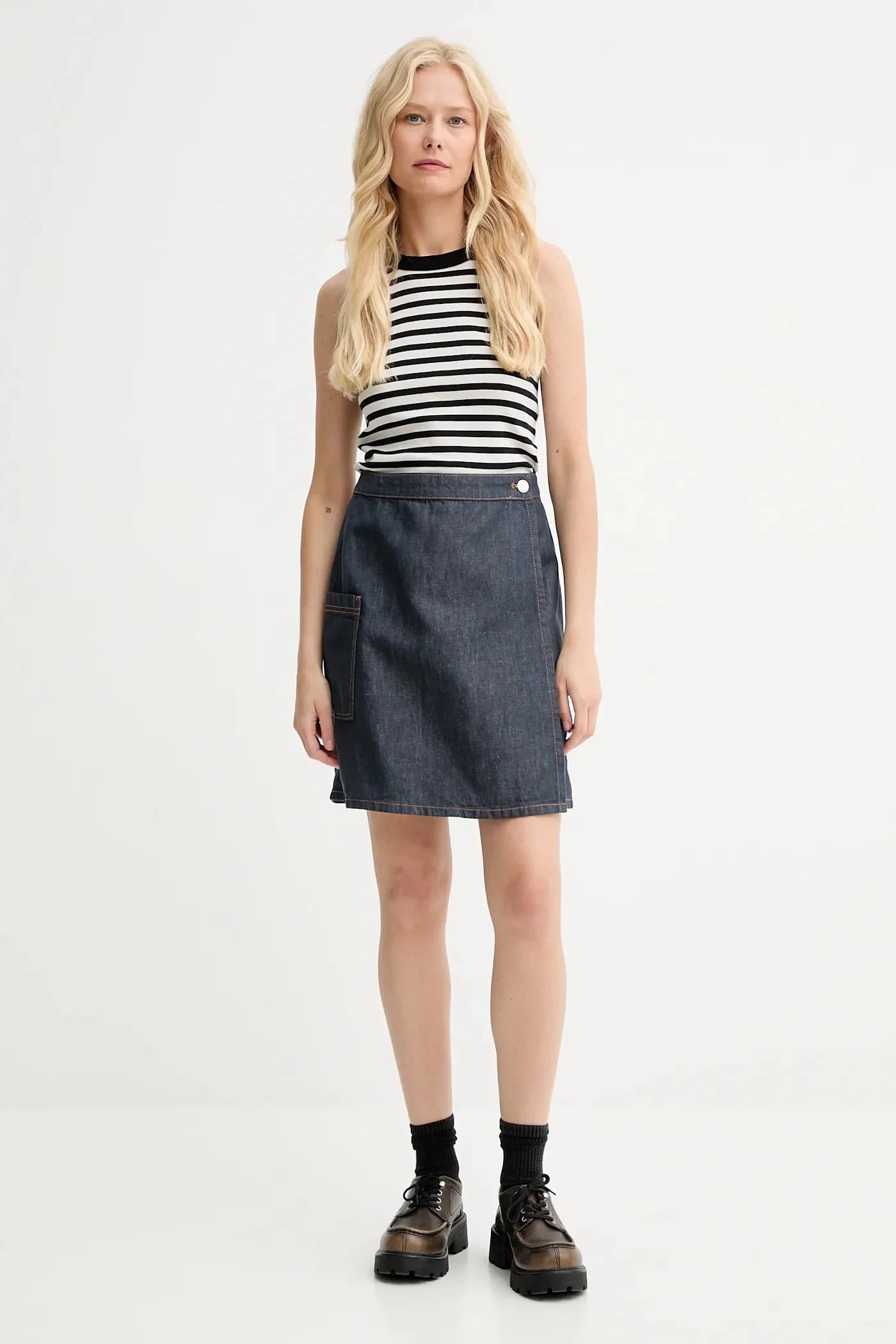 Юбка из смесового льна - фото 2