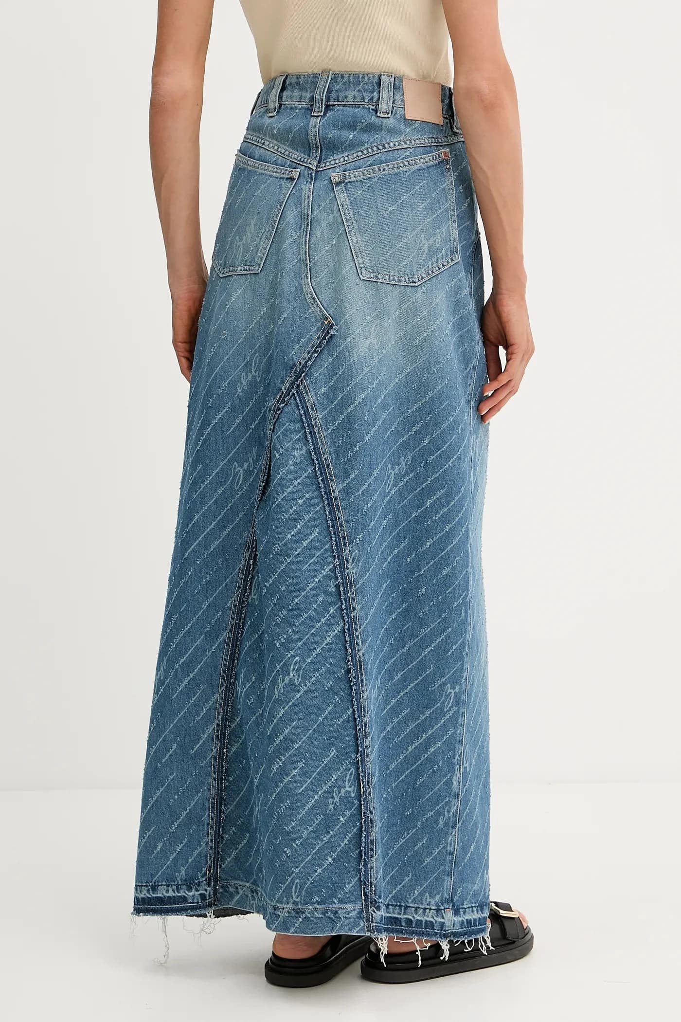 Джинсовая юбка C_ DNM LONG SKIRT - фото 3