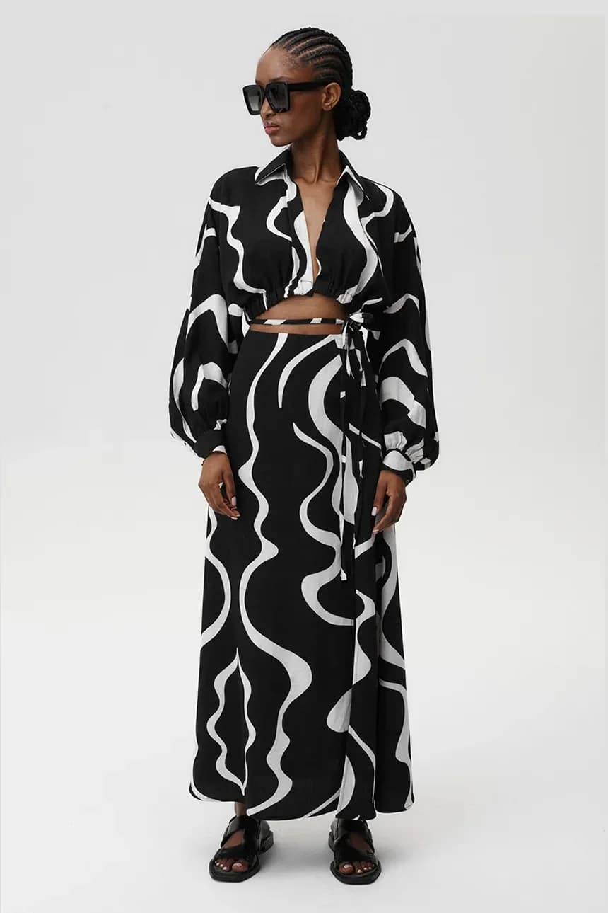 Юбка Athena из смесового льна - фото 5