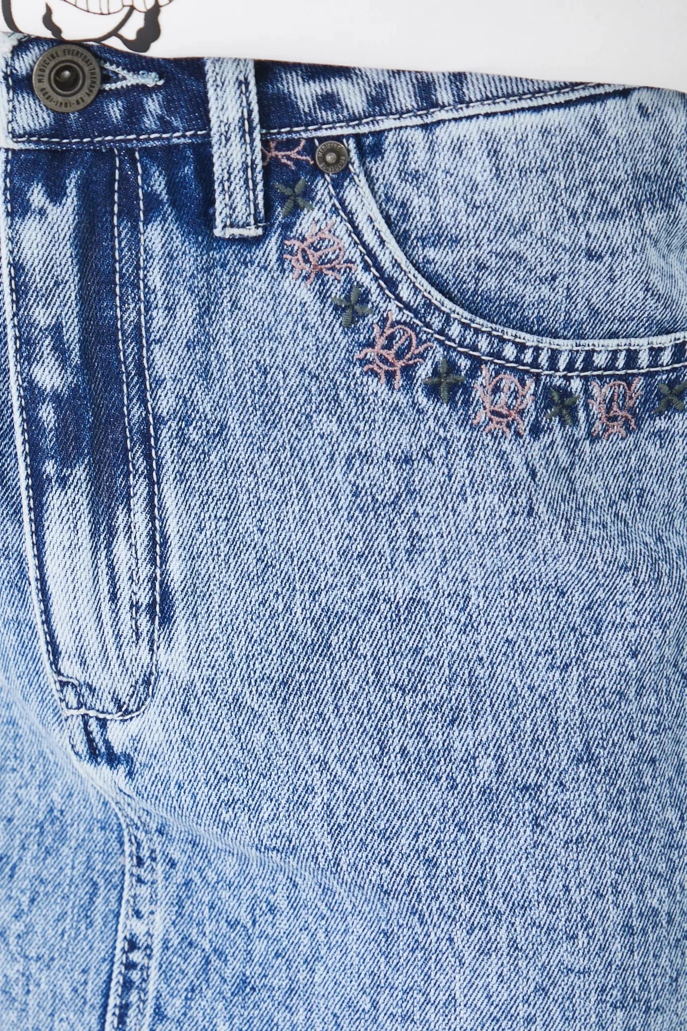 Хлопковая джинсовая юбка - фото 4