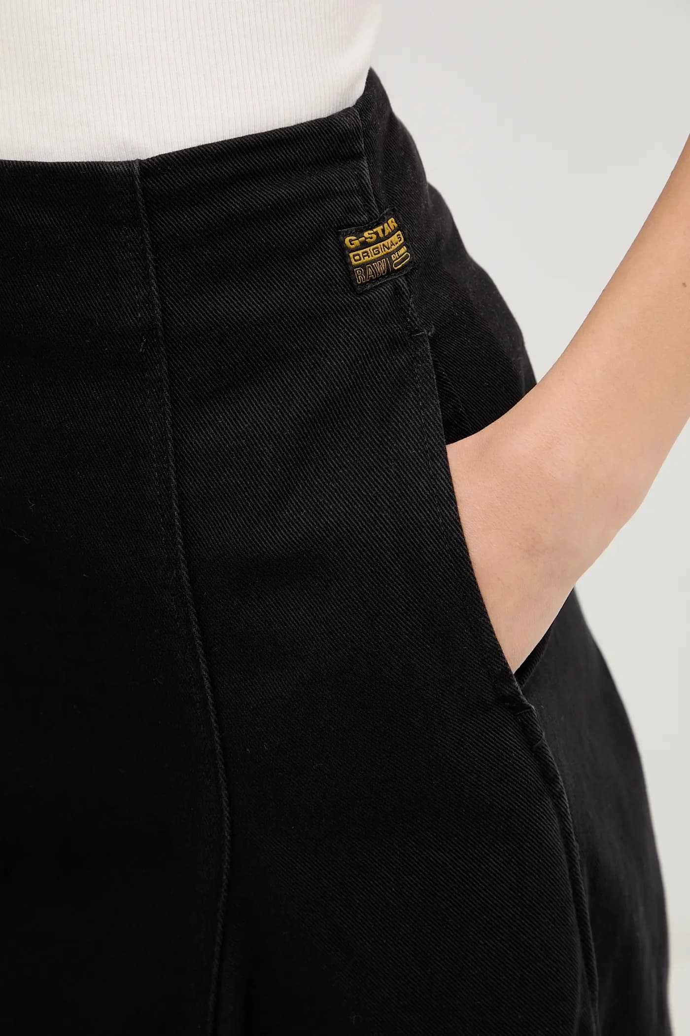 джинсовая юбка-клеш - фото 4