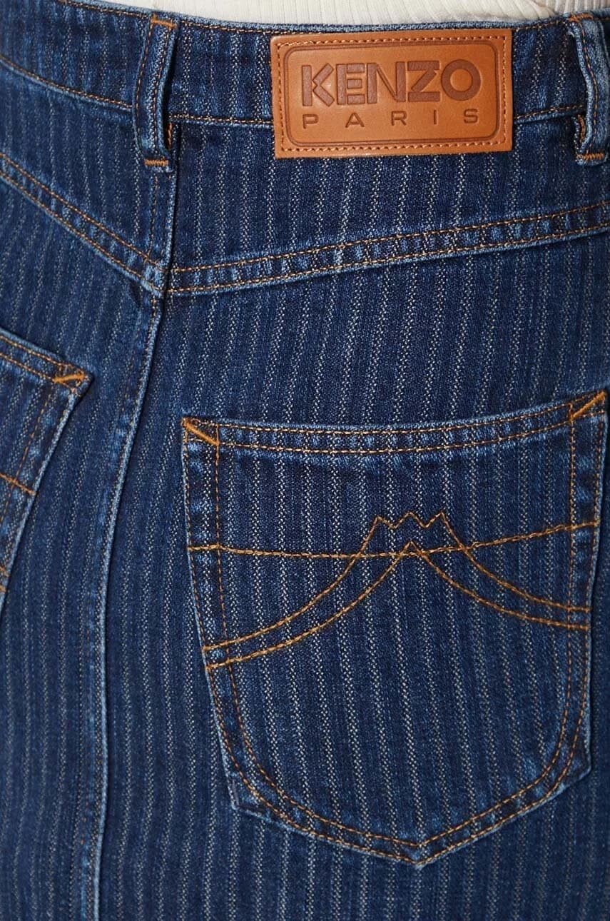 Мини-юбка Жаккардовая джинсовая юбка в полоску - фото 6