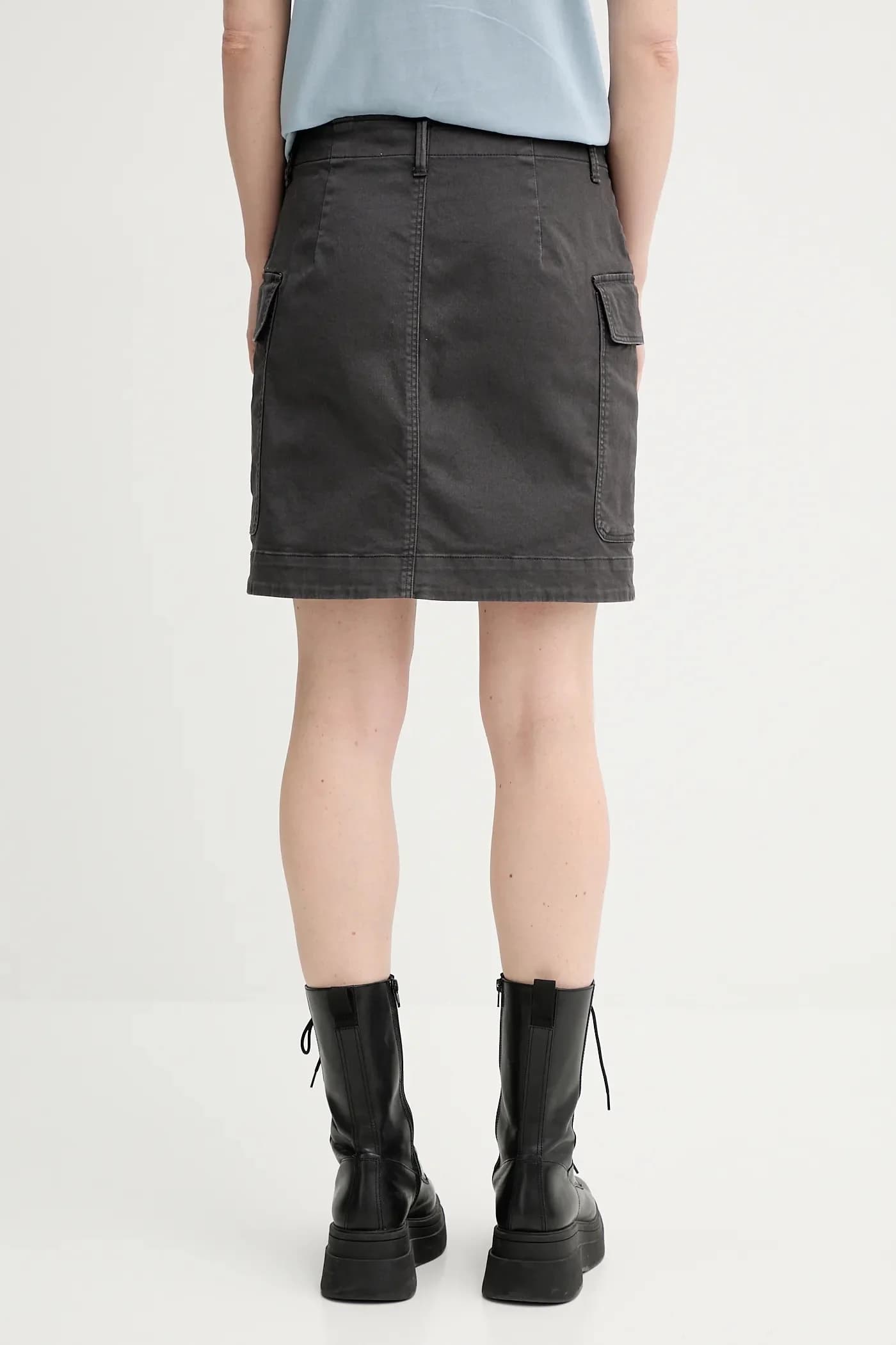 Короткая джинсовая юбка карго - фото 3