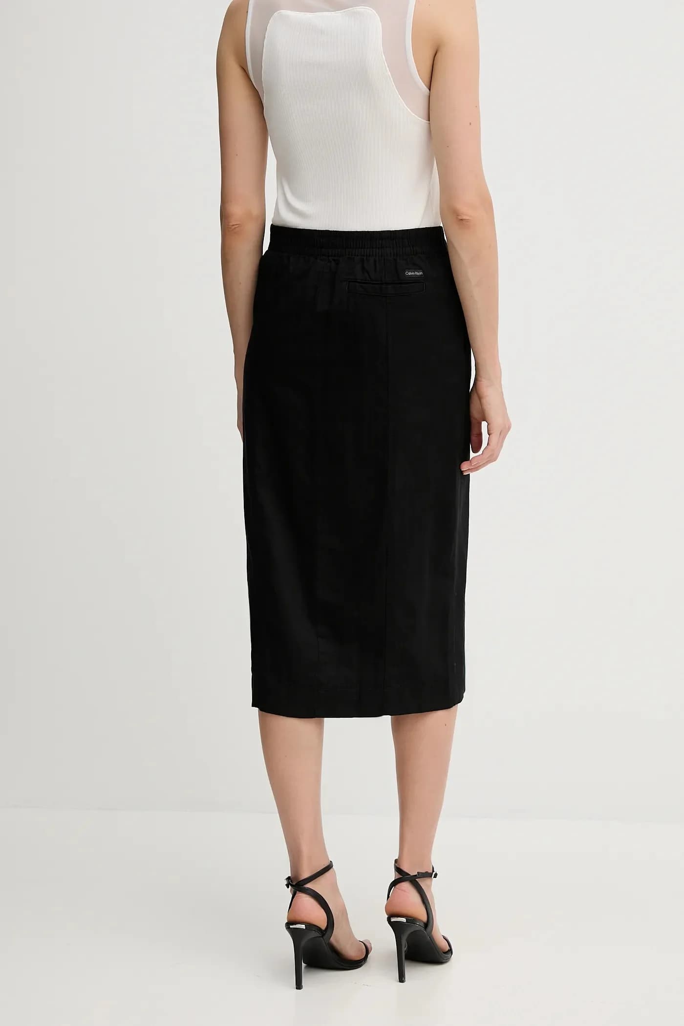 Юбка из смесового льна - фото 3