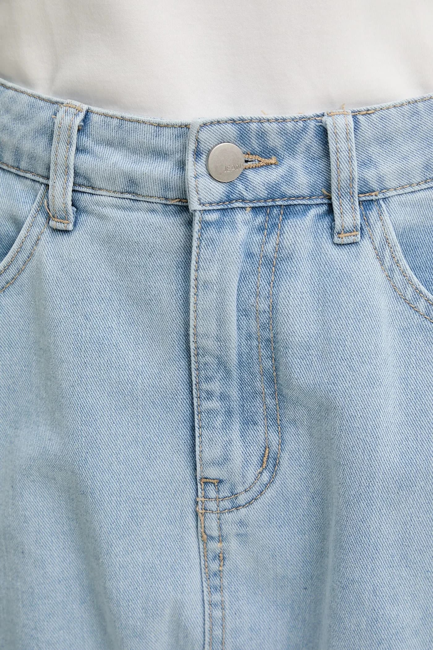 Хлопковая джинсовая юбка - фото 4