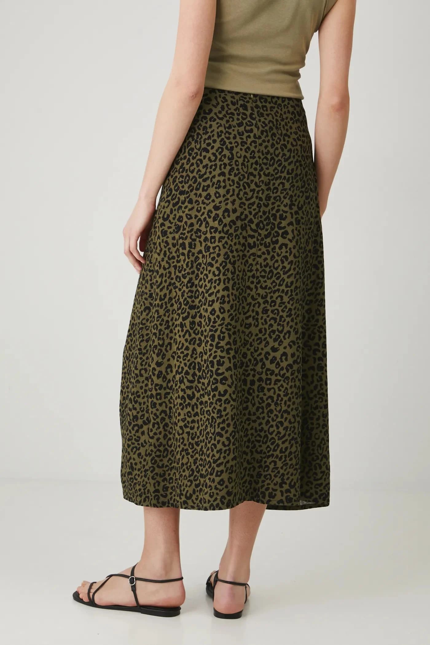 Юбка из смесового льна - фото 3