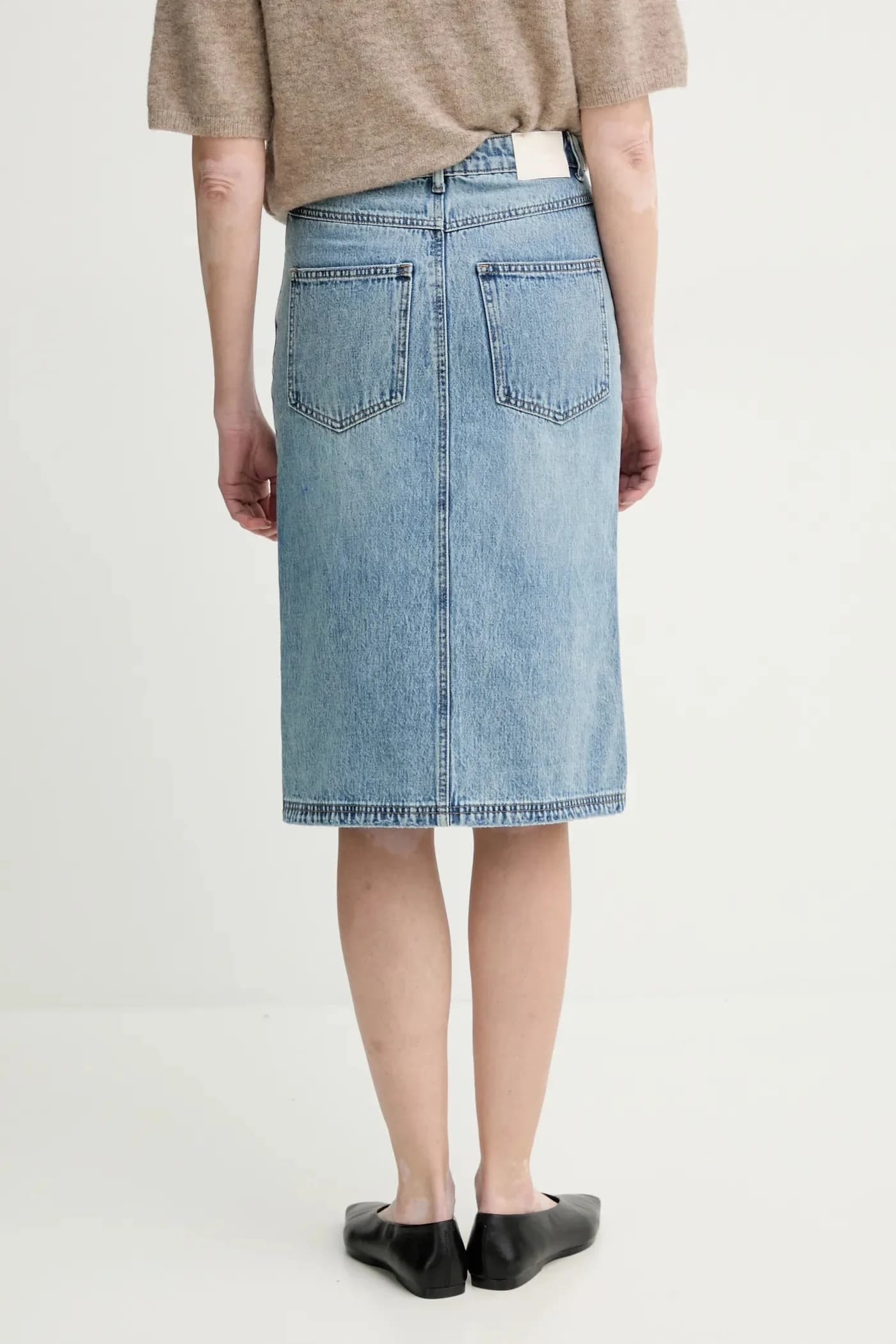 Хлопковая джинсовая юбка - фото 3